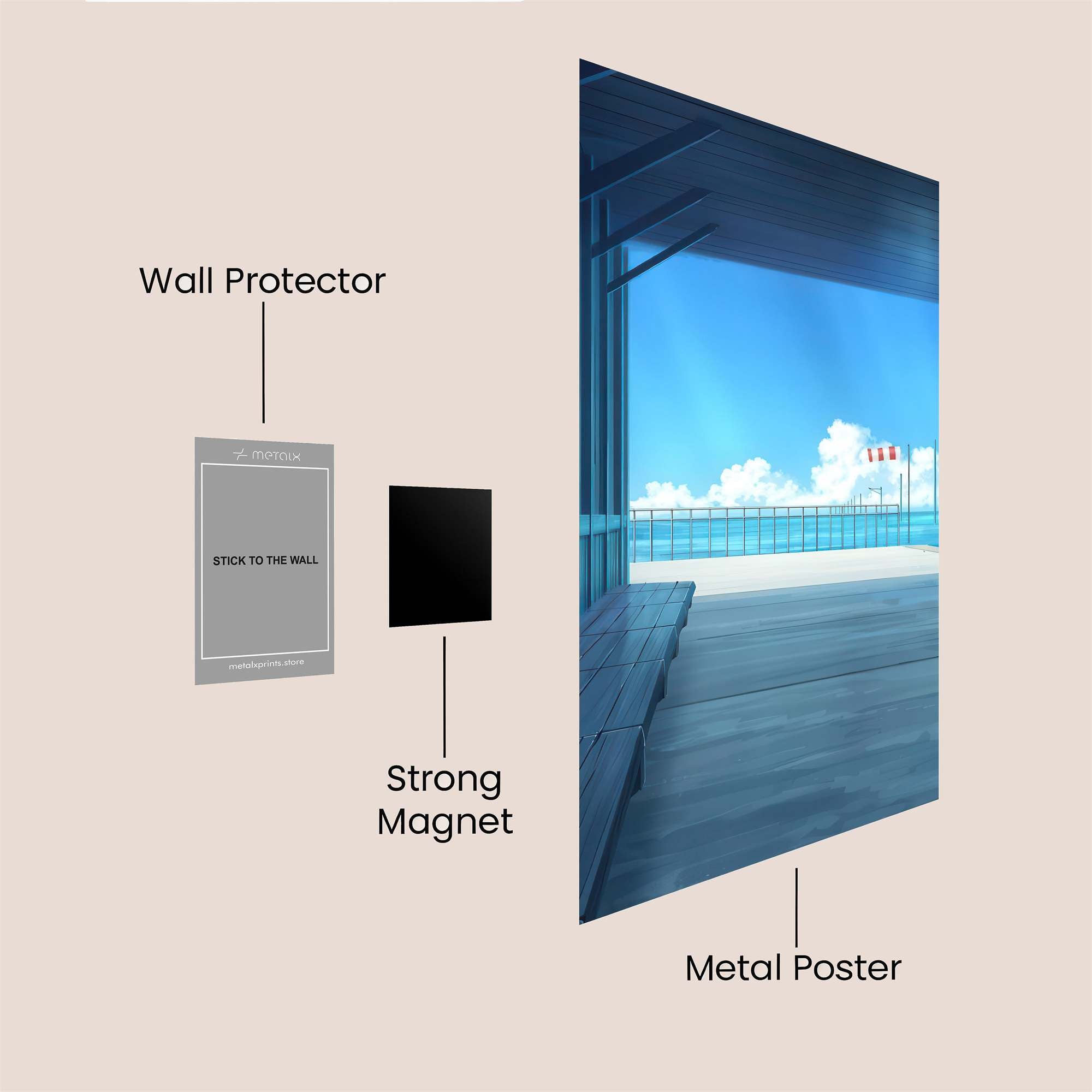 Shizuku Serene Safe Wall Magnetic / M