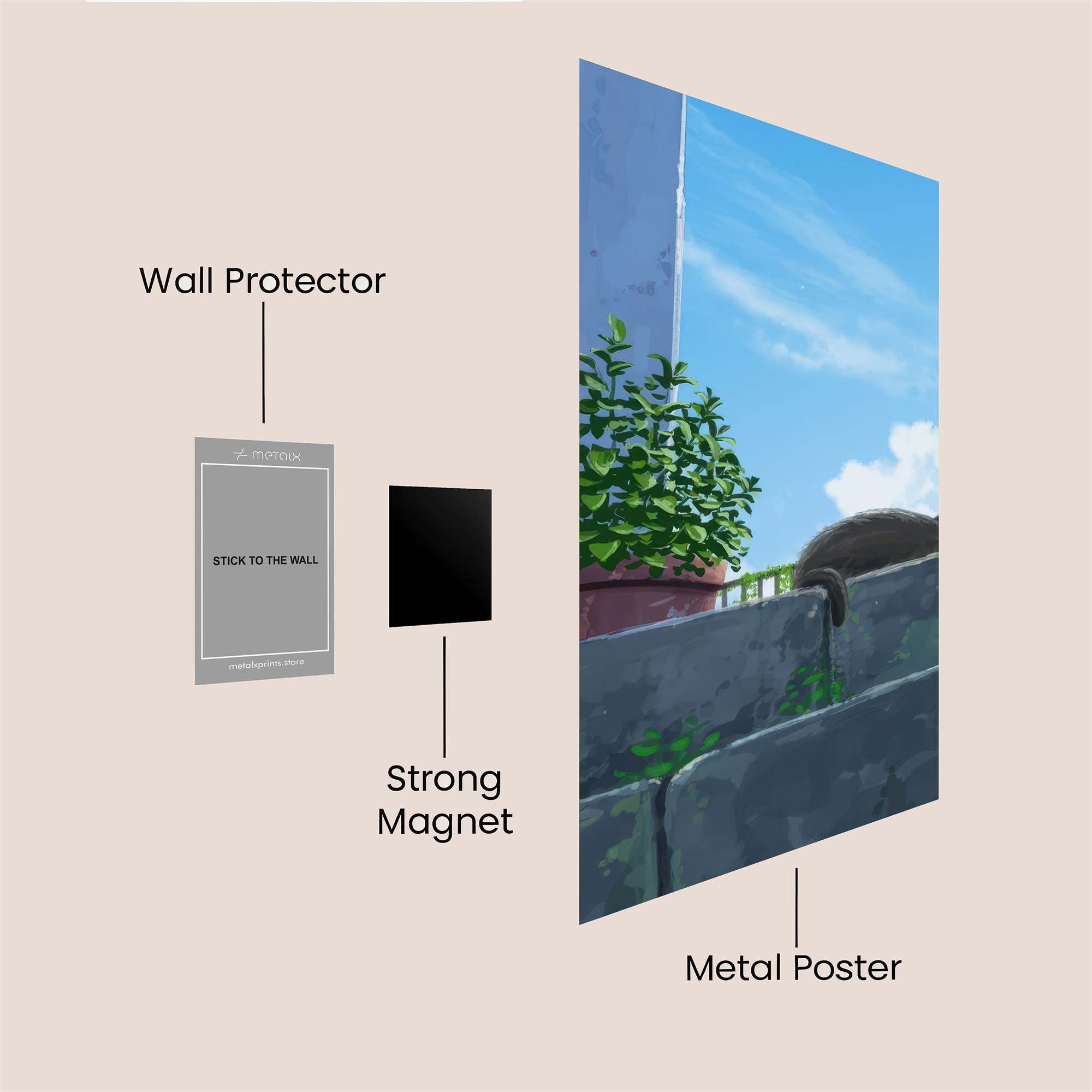 Cloud Serenity Safe Wall Magnetic / M