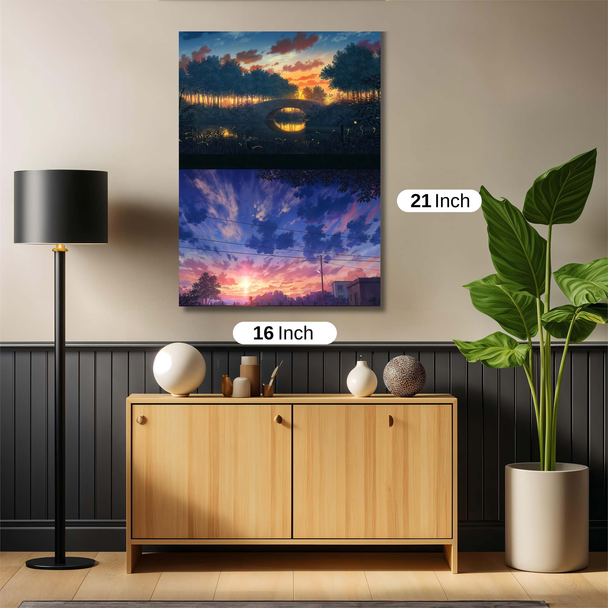 Sunset Serenity Safe Wall Magnetic / M