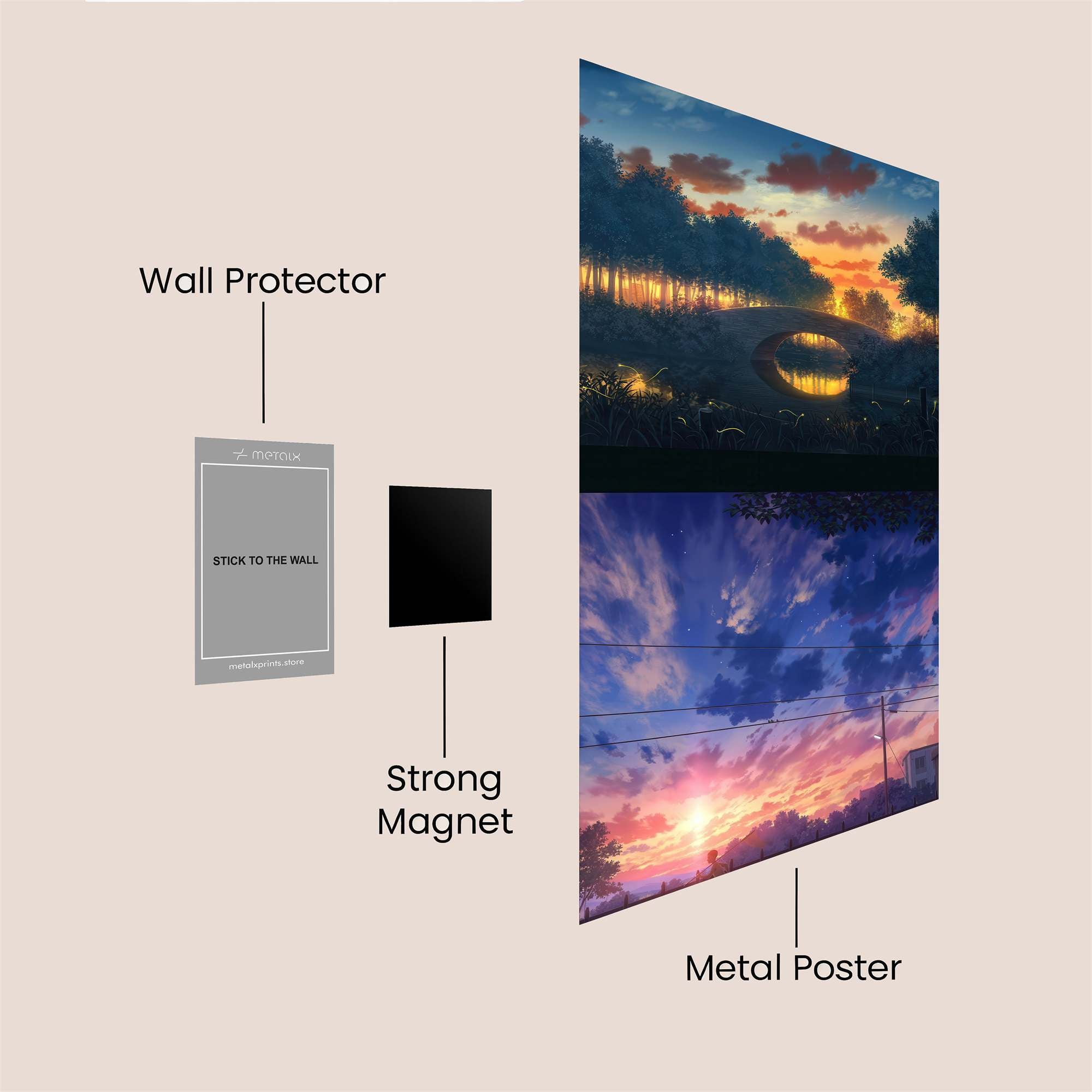 Sunset Serenity Safe Wall Magnetic / M