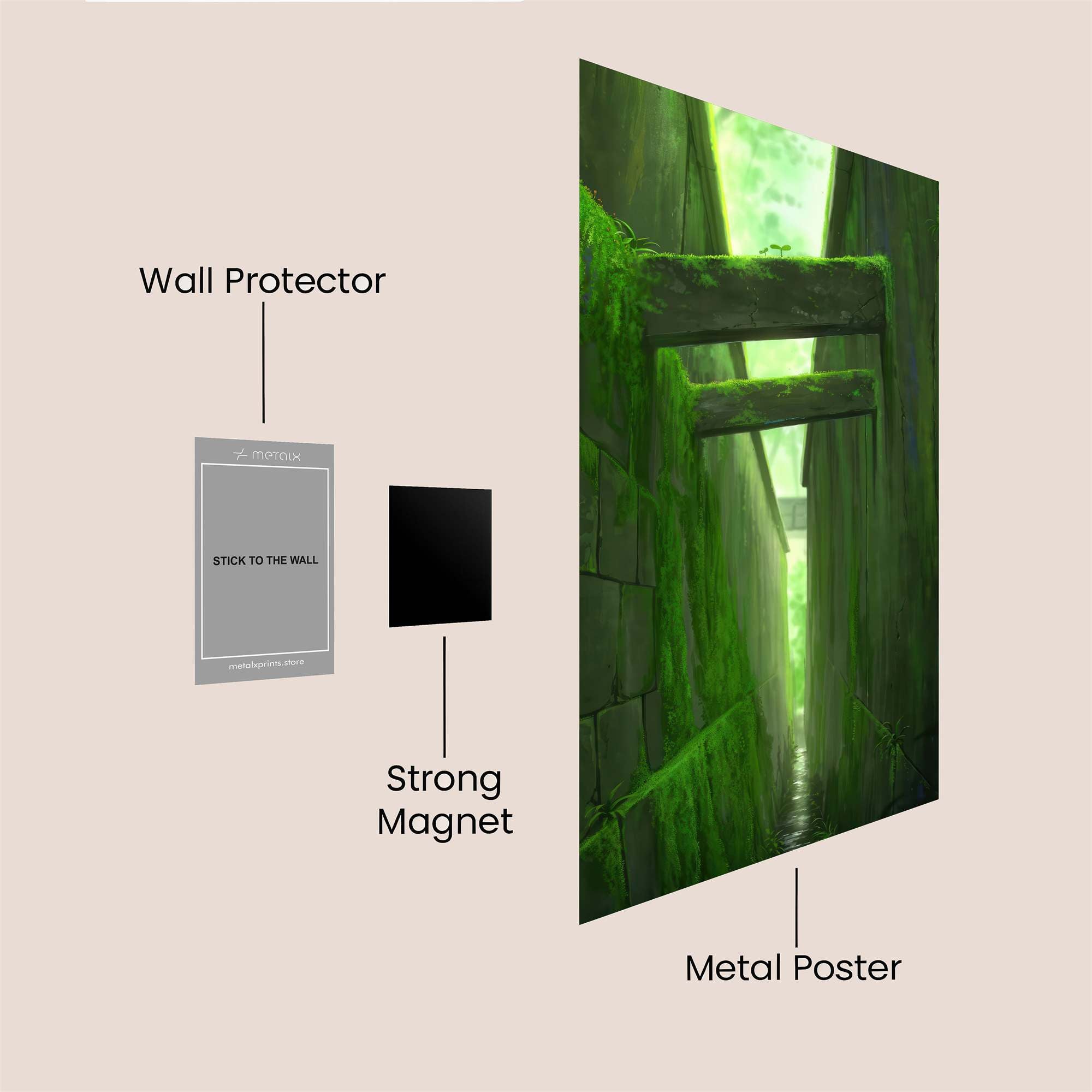 Mossy Serenity Safe Wall Magnetic / M