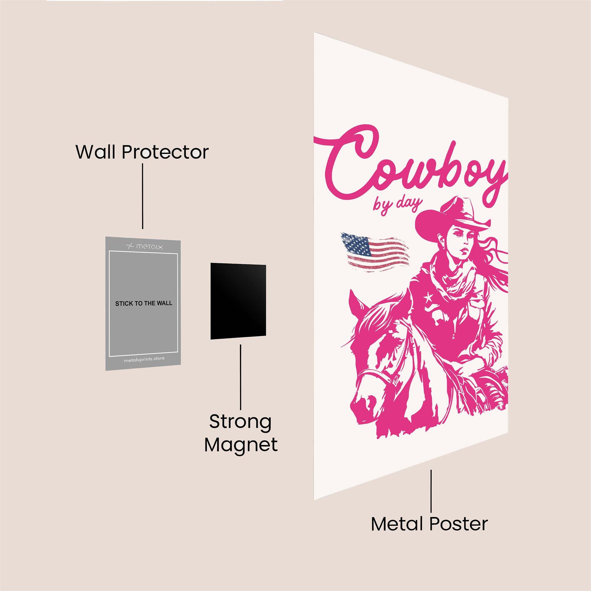 Cowgirl Dream Safe Wall Magnetic / M