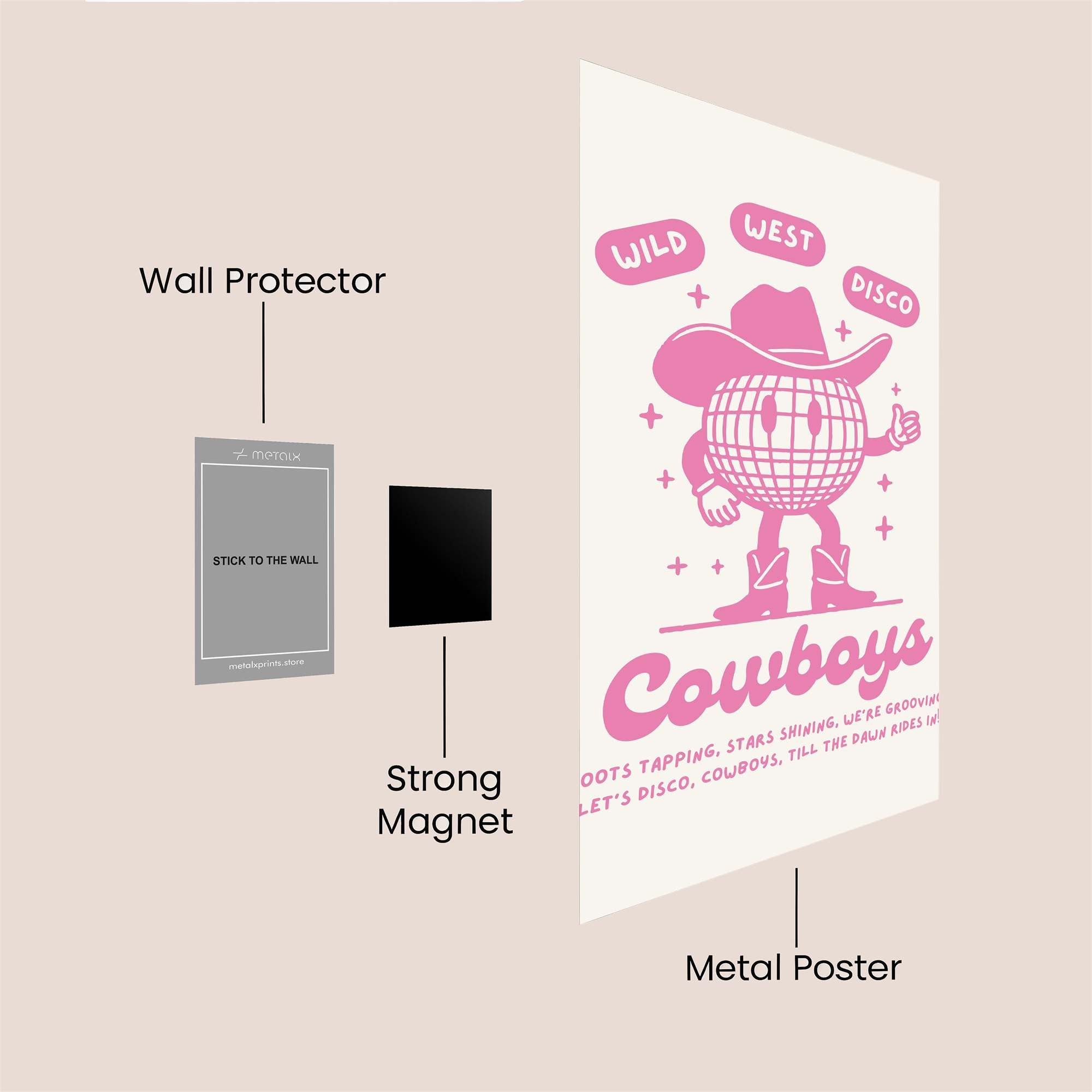 Disco Cowboy Safe Wall Magnetic / M