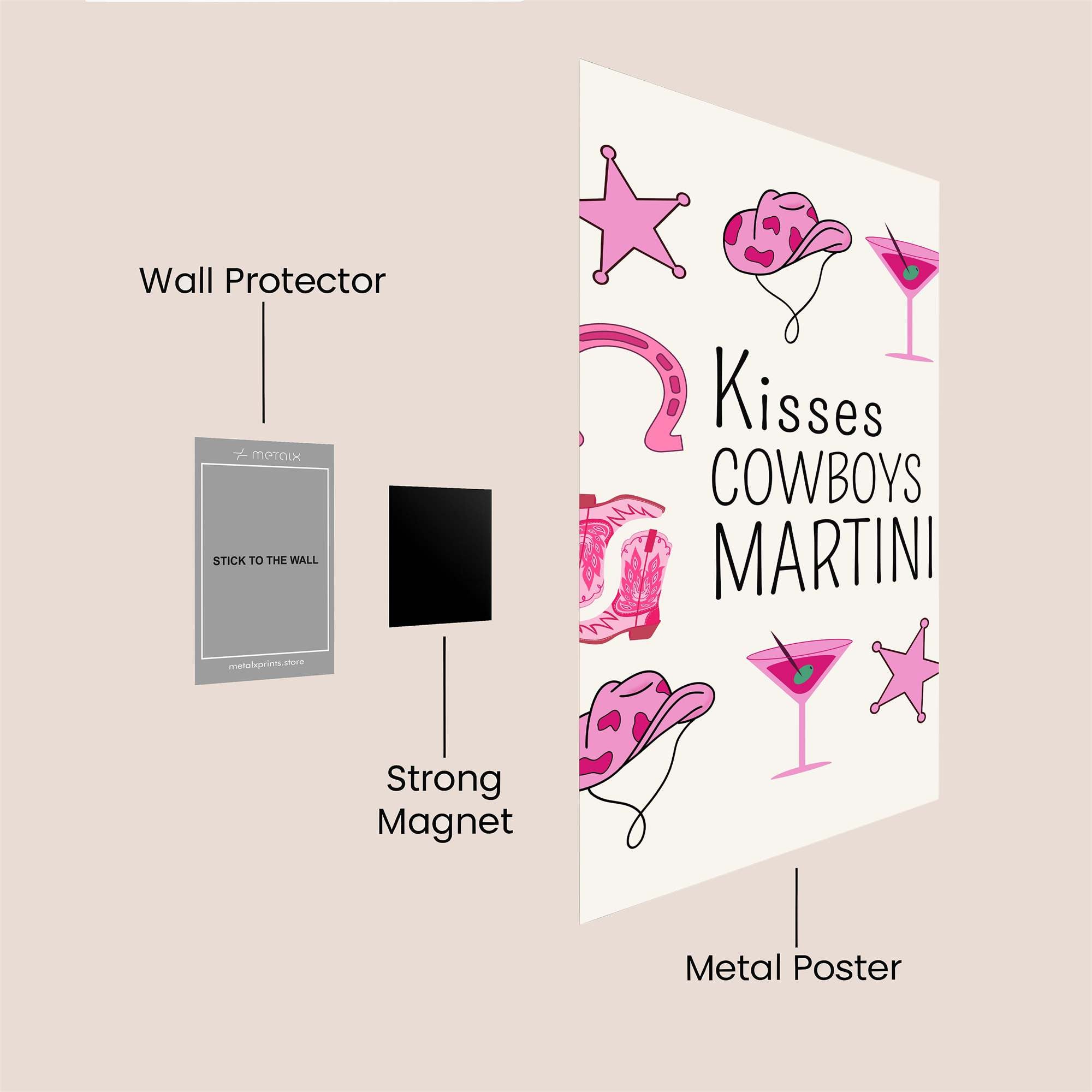 Cowgirl Charm Safe Wall Magnetic / M