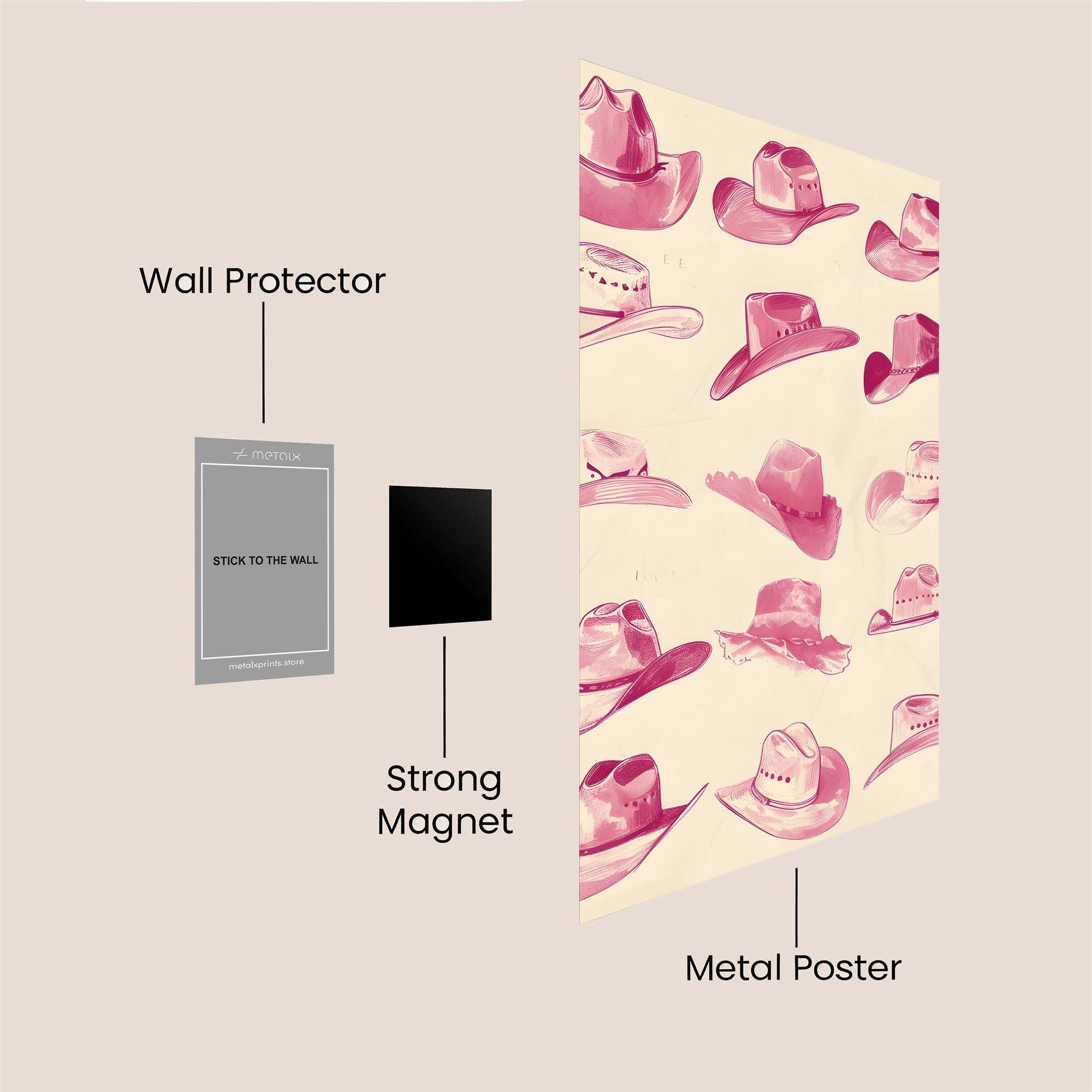 Cowboy Whimsy Safe Wall Magnetic / M