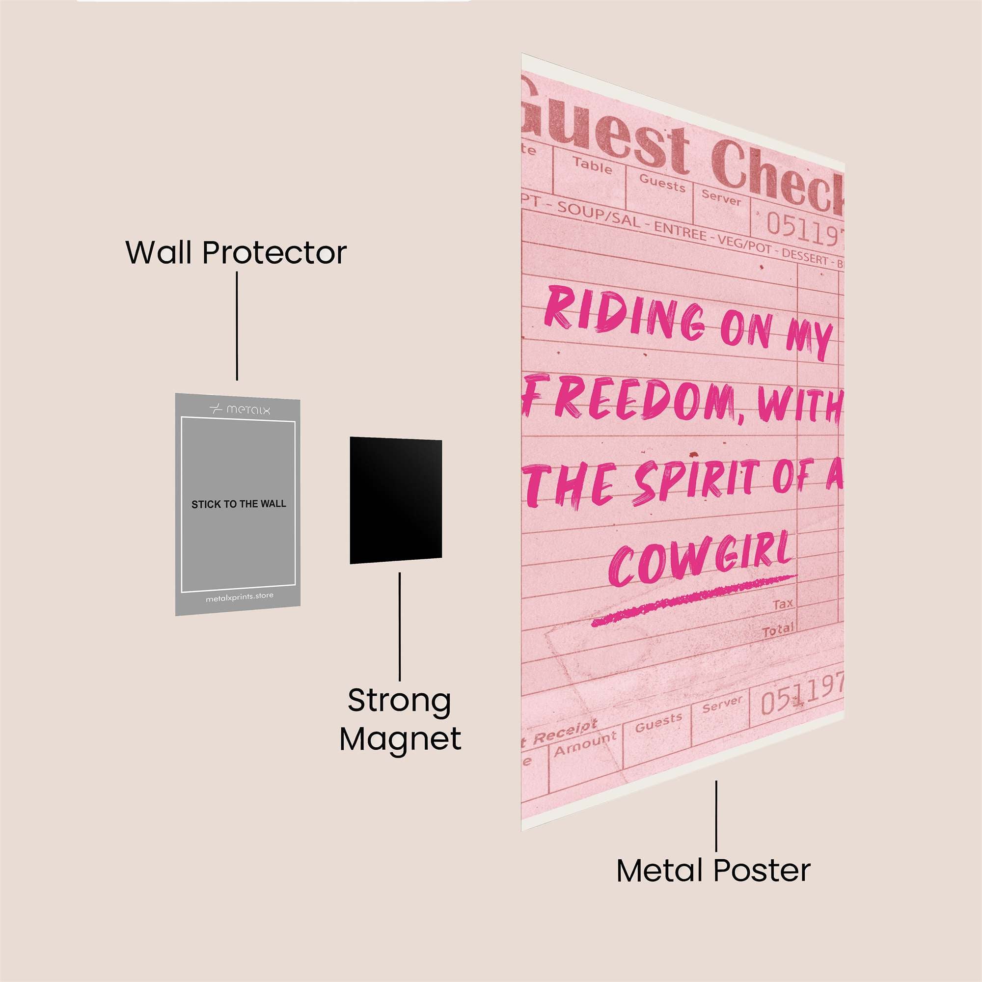 Cowgirl Spirit Safe Wall Magnetic / M