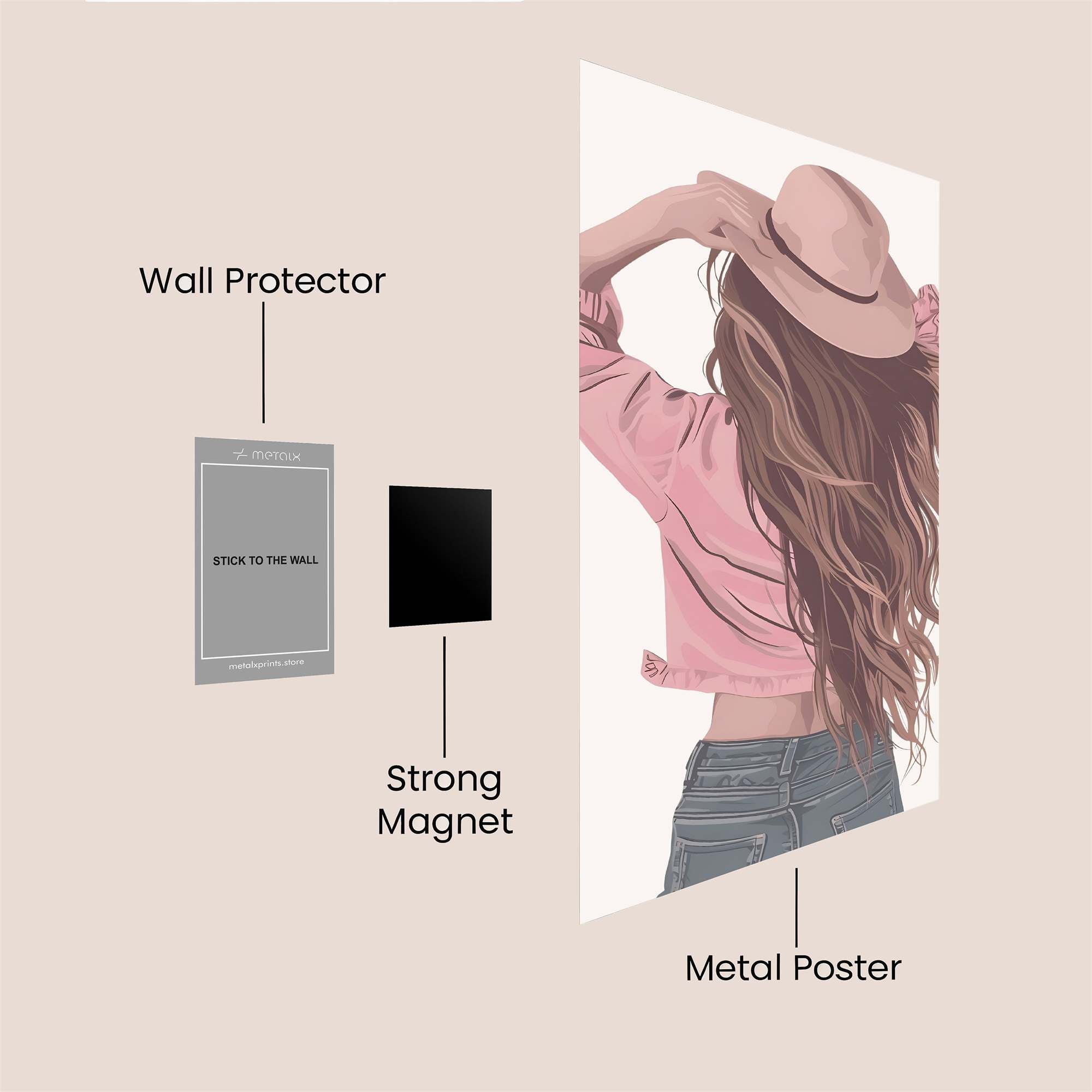 Hat Whimsy Safe Wall Magnetic / M