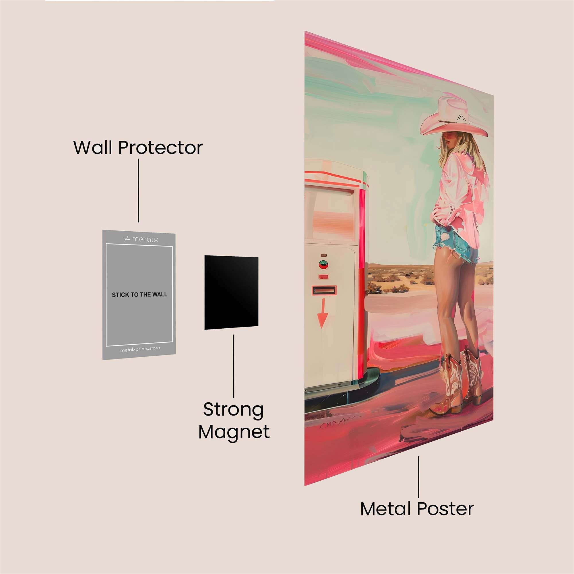 Cowgirl Dream Safe Wall Magnetic / M