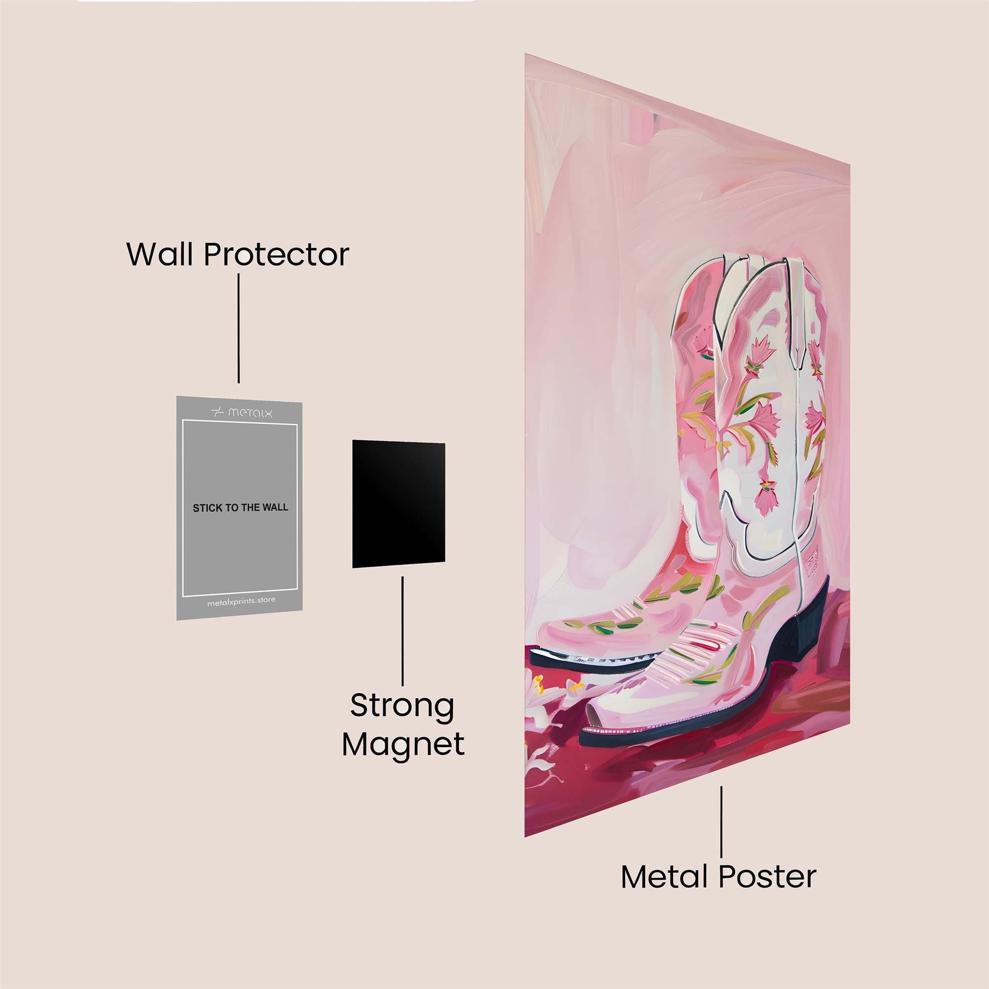 Cowgirl Charm Safe Wall Magnetic / M