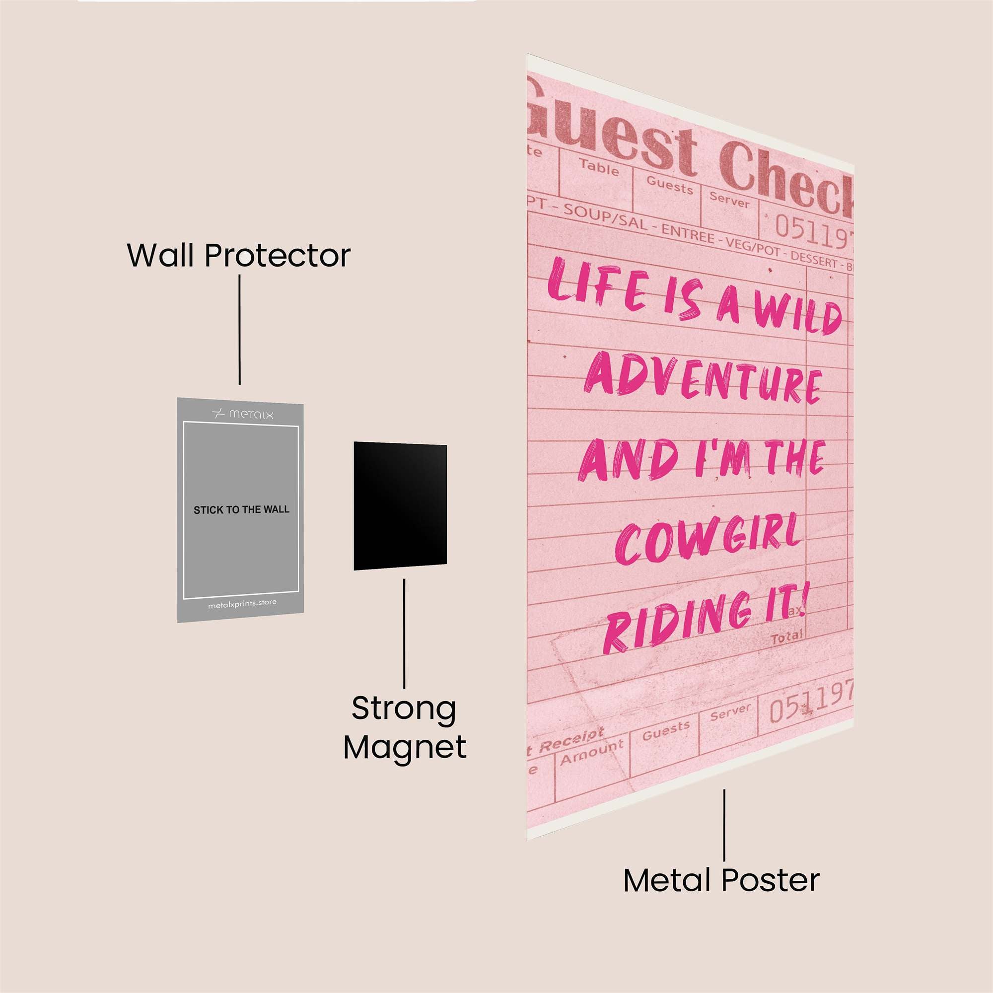 Cowgirl Adventure Safe Wall Magnetic / M