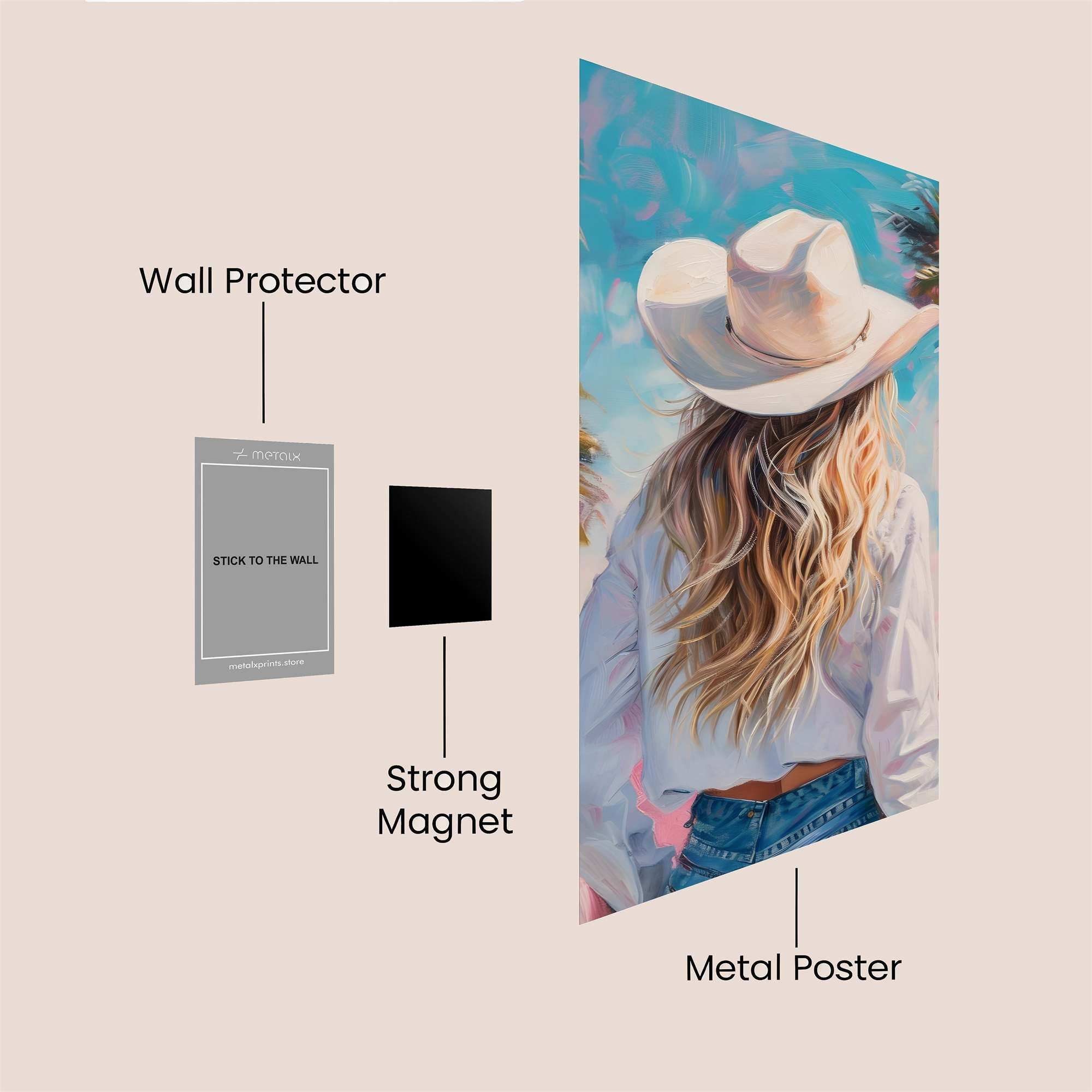 Cowgirl Dream Safe Wall Magnetic / M