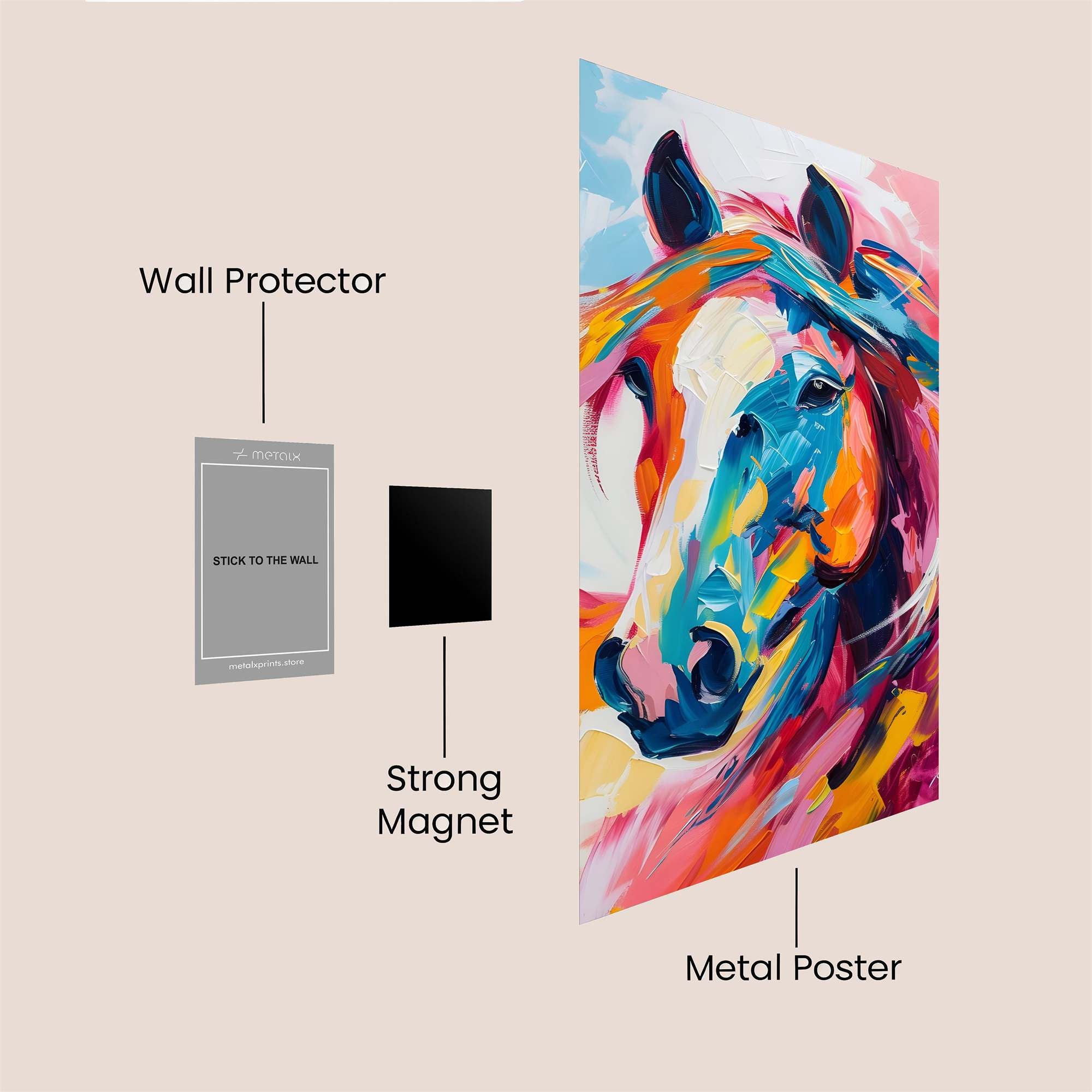 Colorful Serenity Safe Wall Magnetic / M