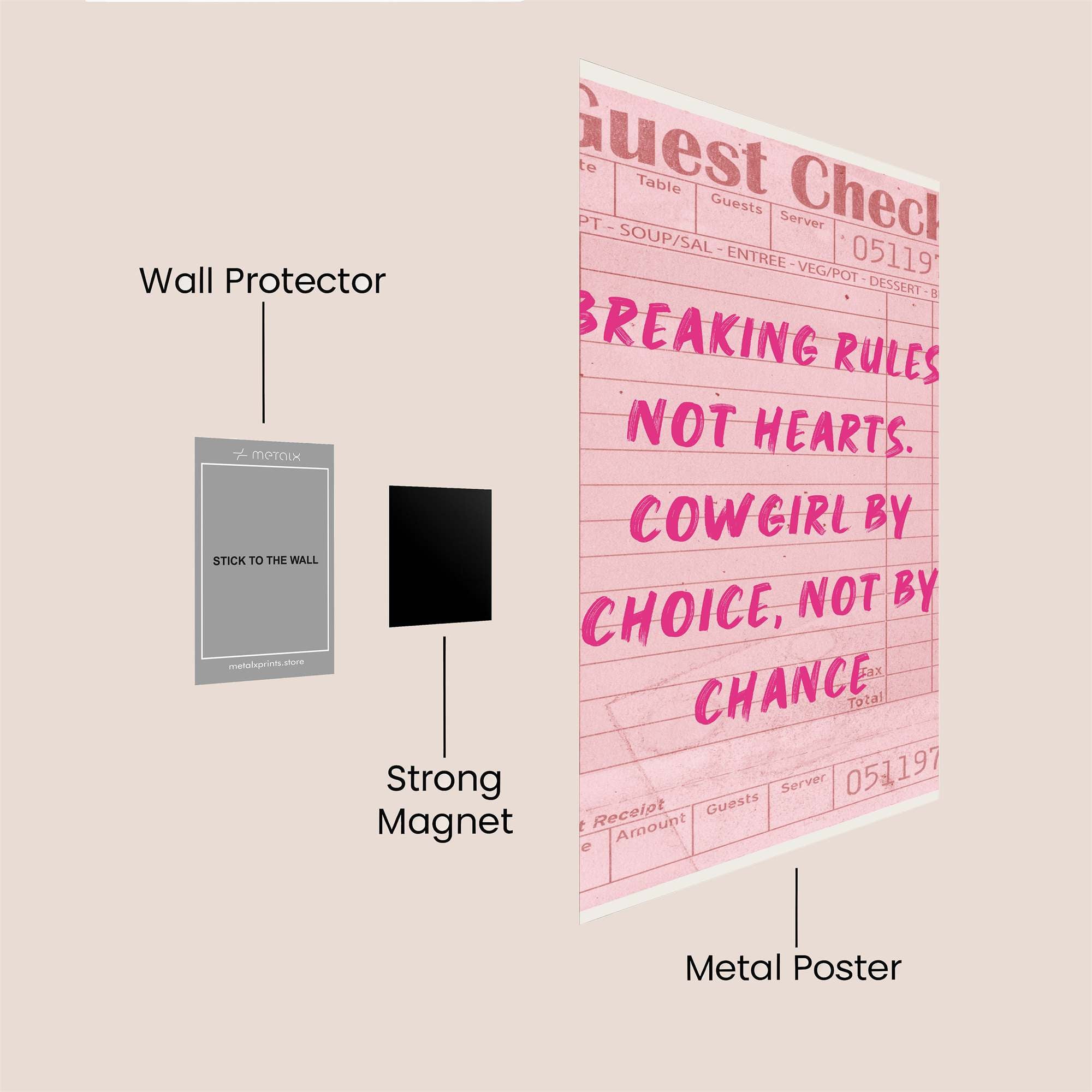 Rebel Cowgirl Safe Wall Magnetic / M