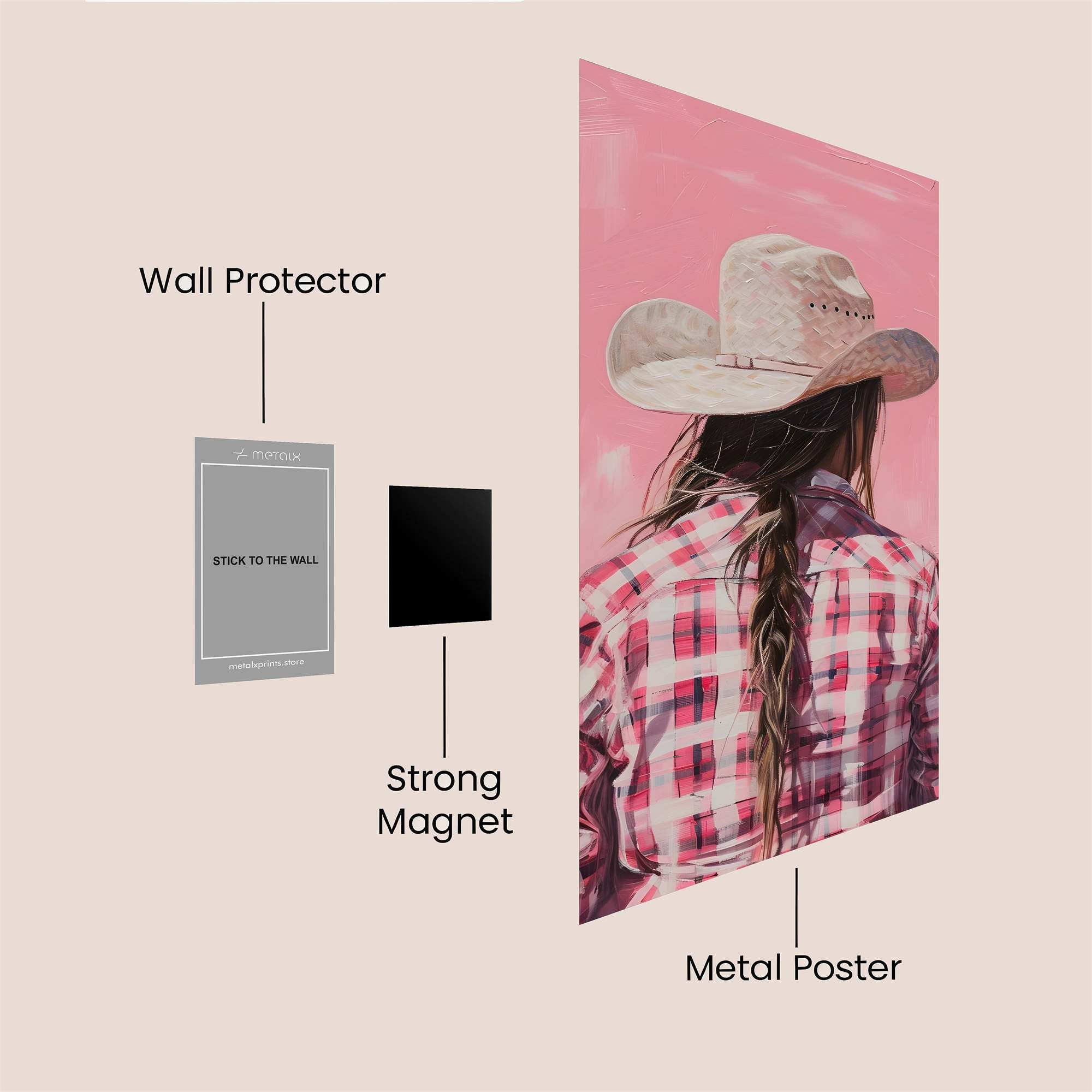 Cowgirl Serenity Safe Wall Magnetic / M