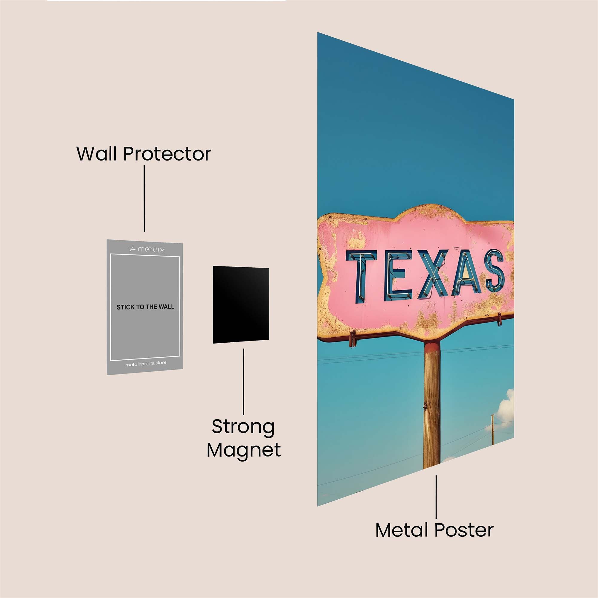 Texas Charm Safe Wall Magnetic / M