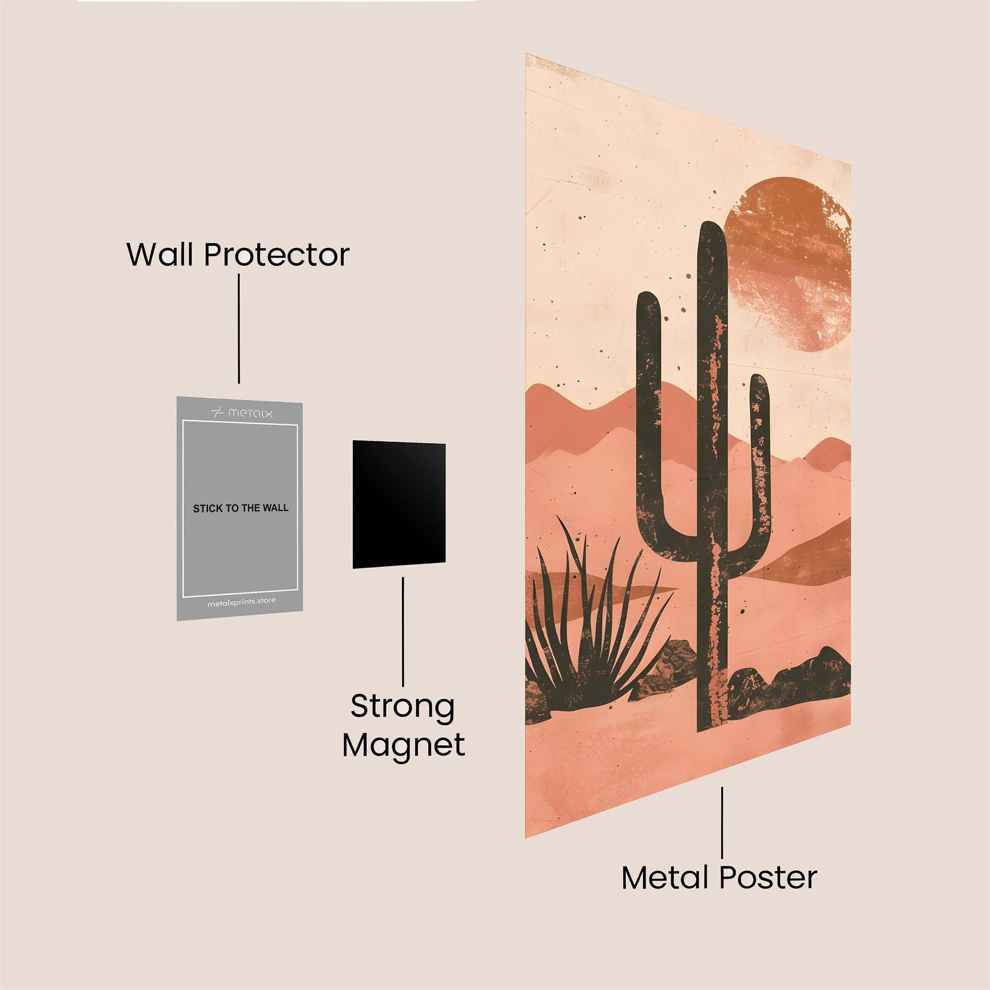 Cactus Serenity Safe Wall Magnetic / M