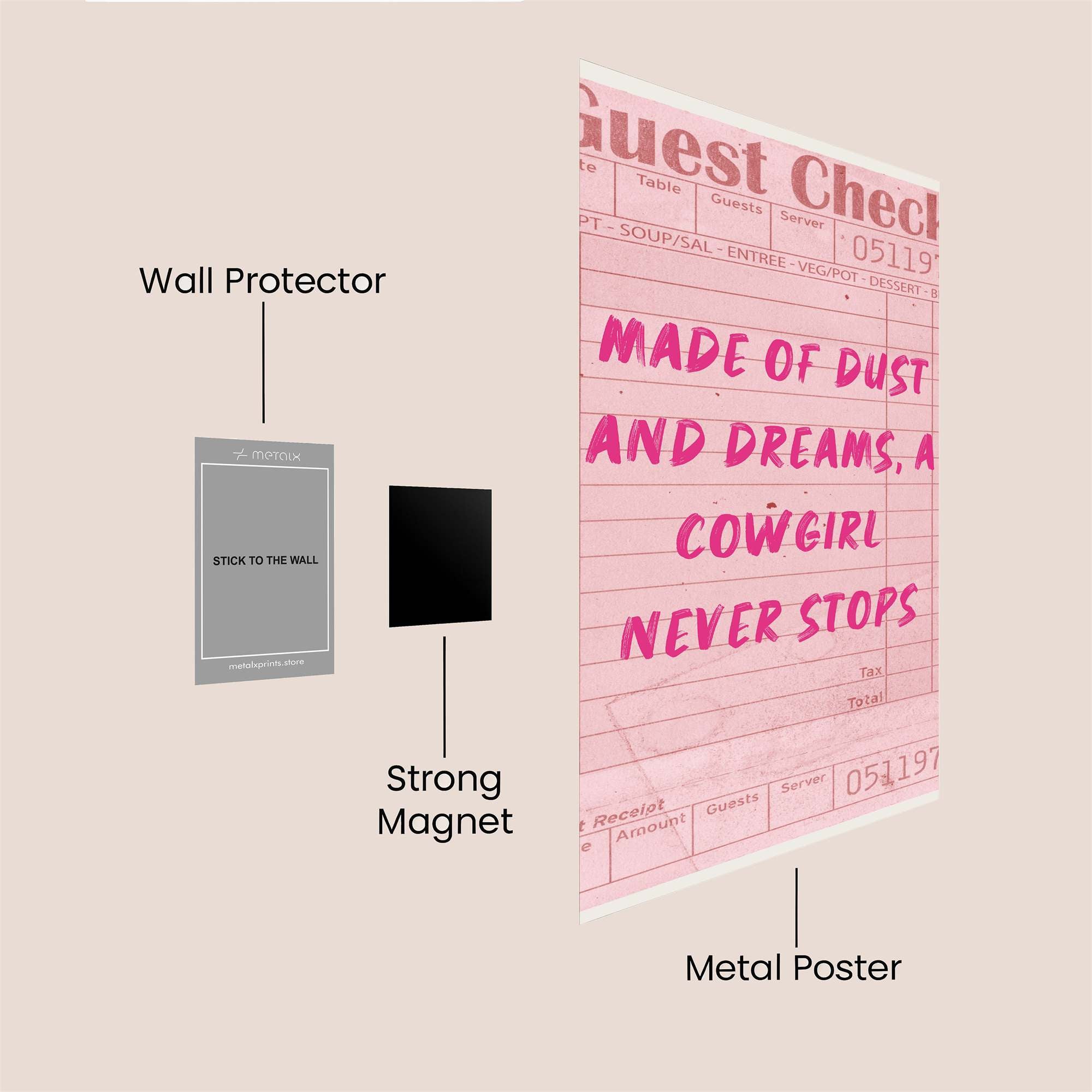 Cowgirl Courage Safe Wall Magnetic / M