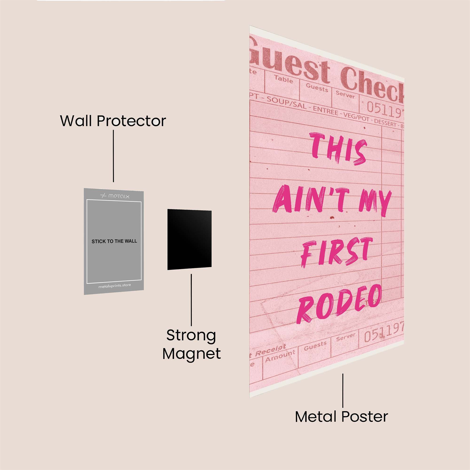 Rodeo Receipt Safe Wall Magnetic / M
