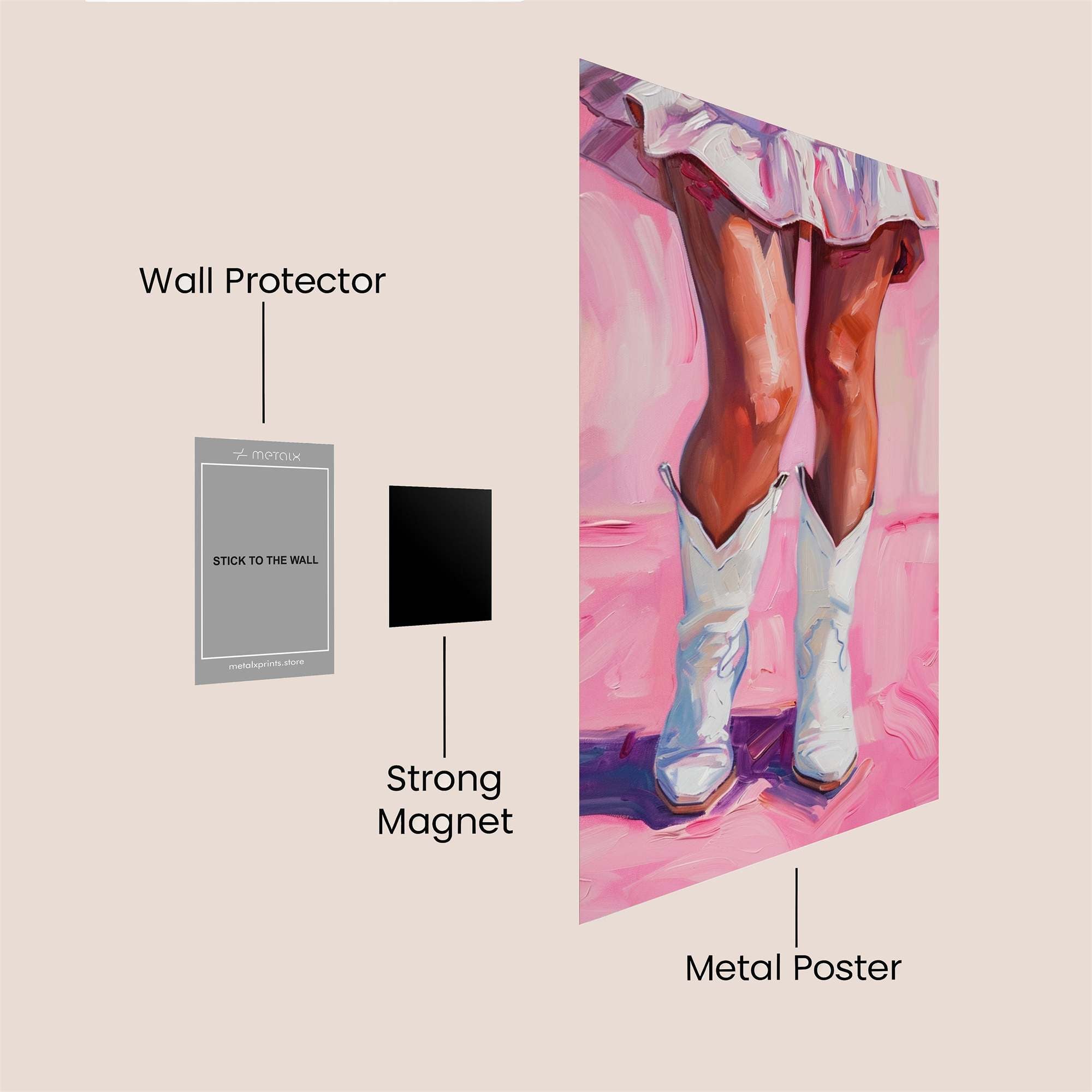 Cowgirl Whimsy Safe Wall Magnetic / M