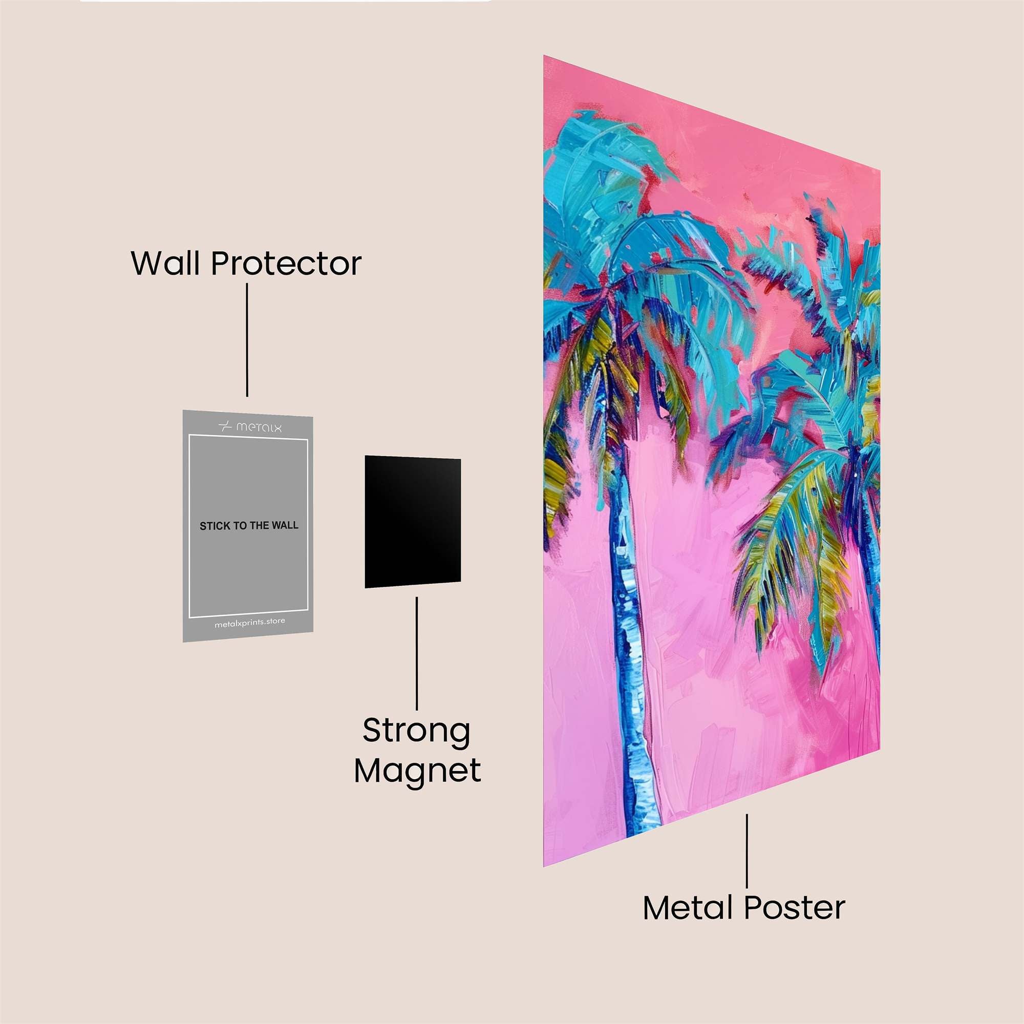 Palms Dreamy Safe Wall Magnetic / M