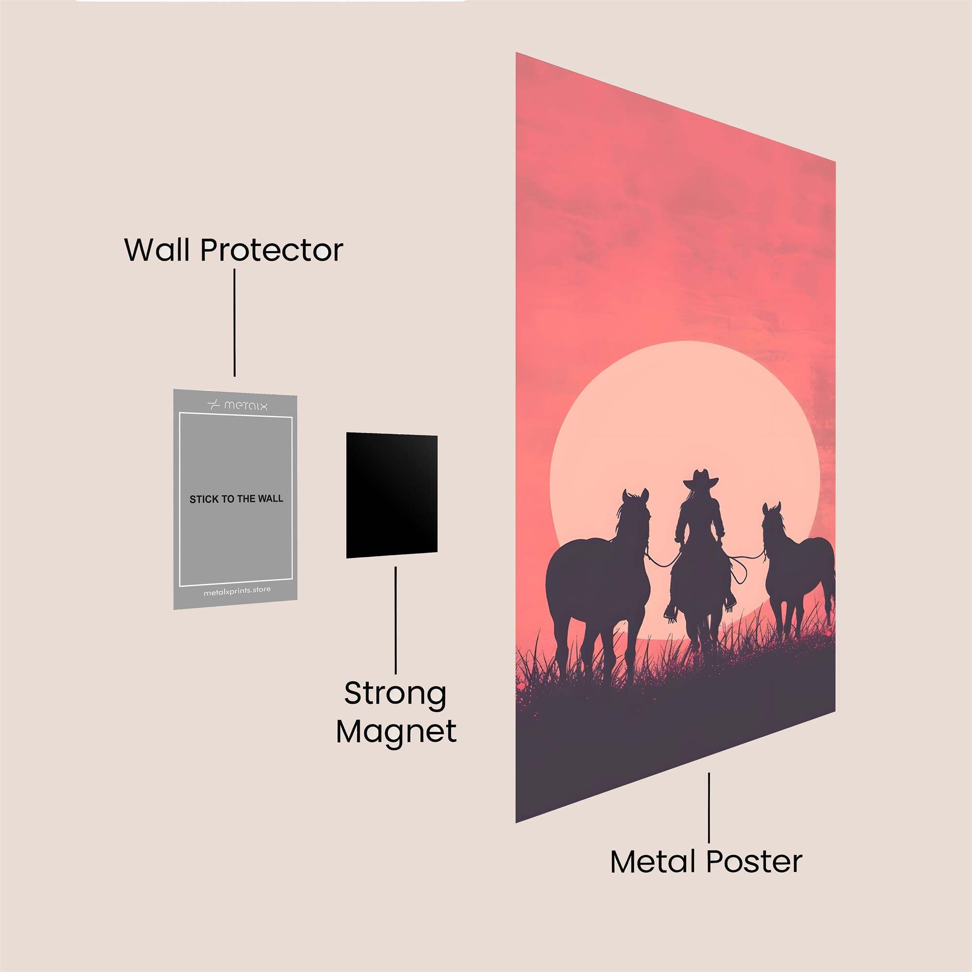 Cowboy Serenity Safe Wall Magnetic / M