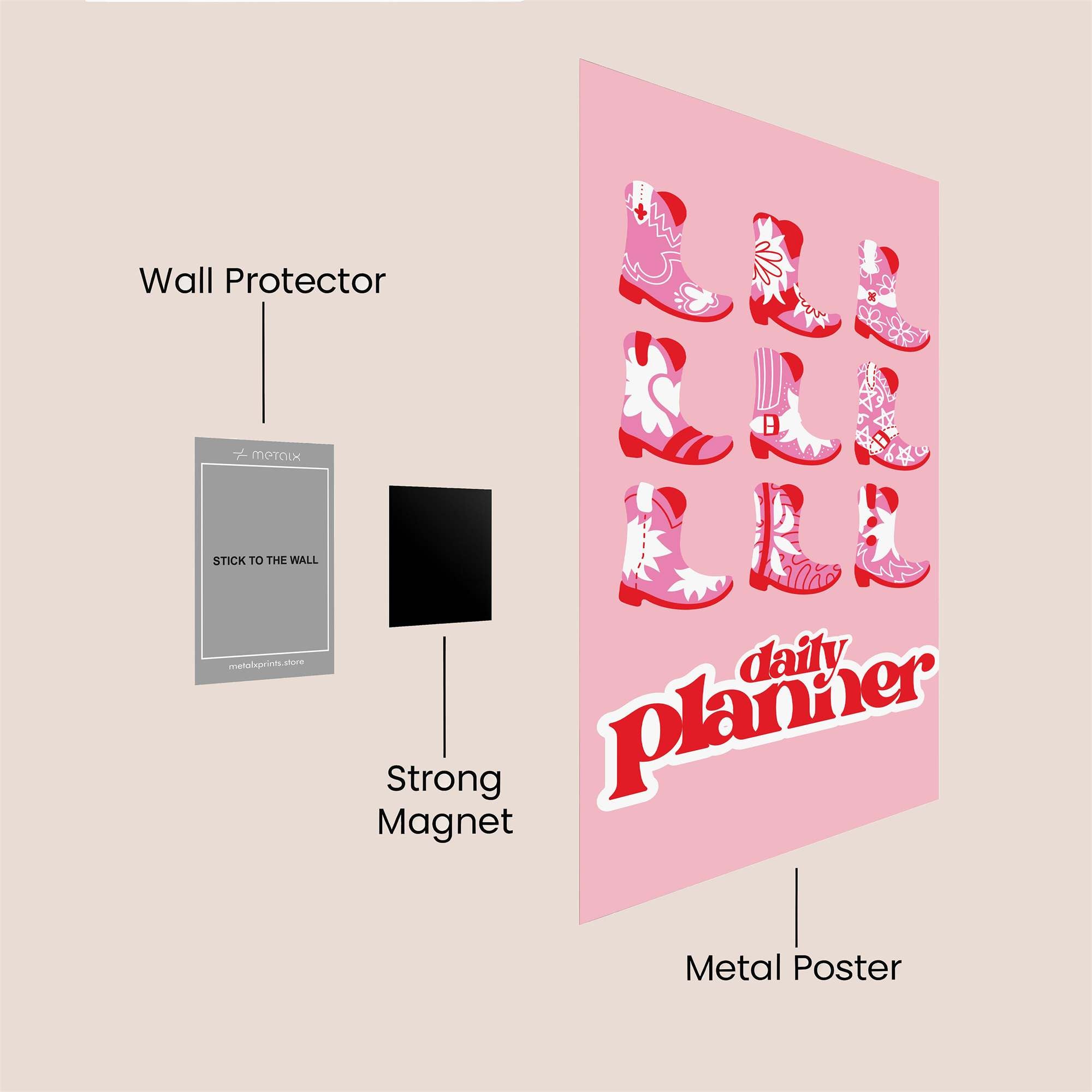 Cowgirl Charm Safe Wall Magnetic / M