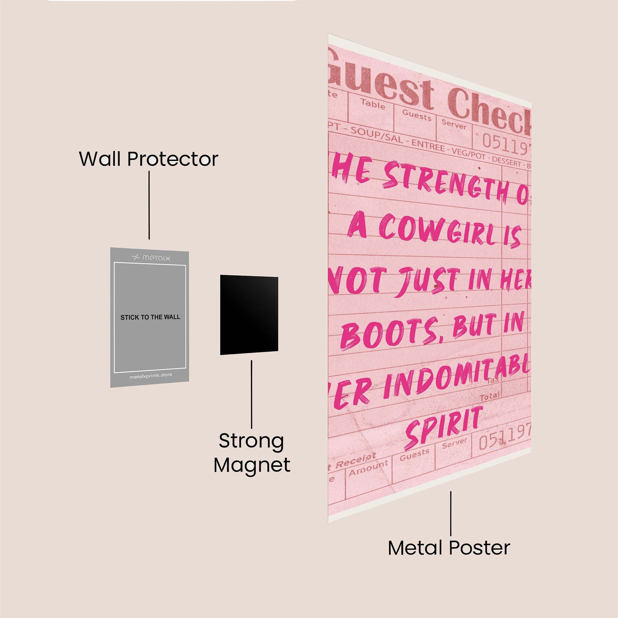 Cowgirl Spirit Safe Wall Magnetic / M