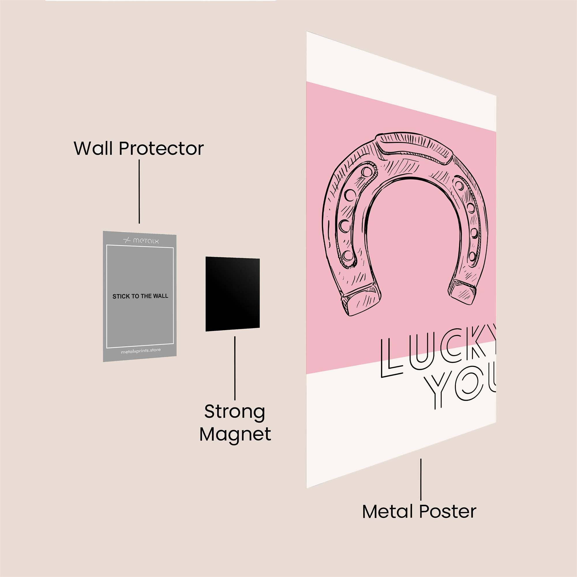 Horseshoe Harmony Safe Wall Magnetic / M