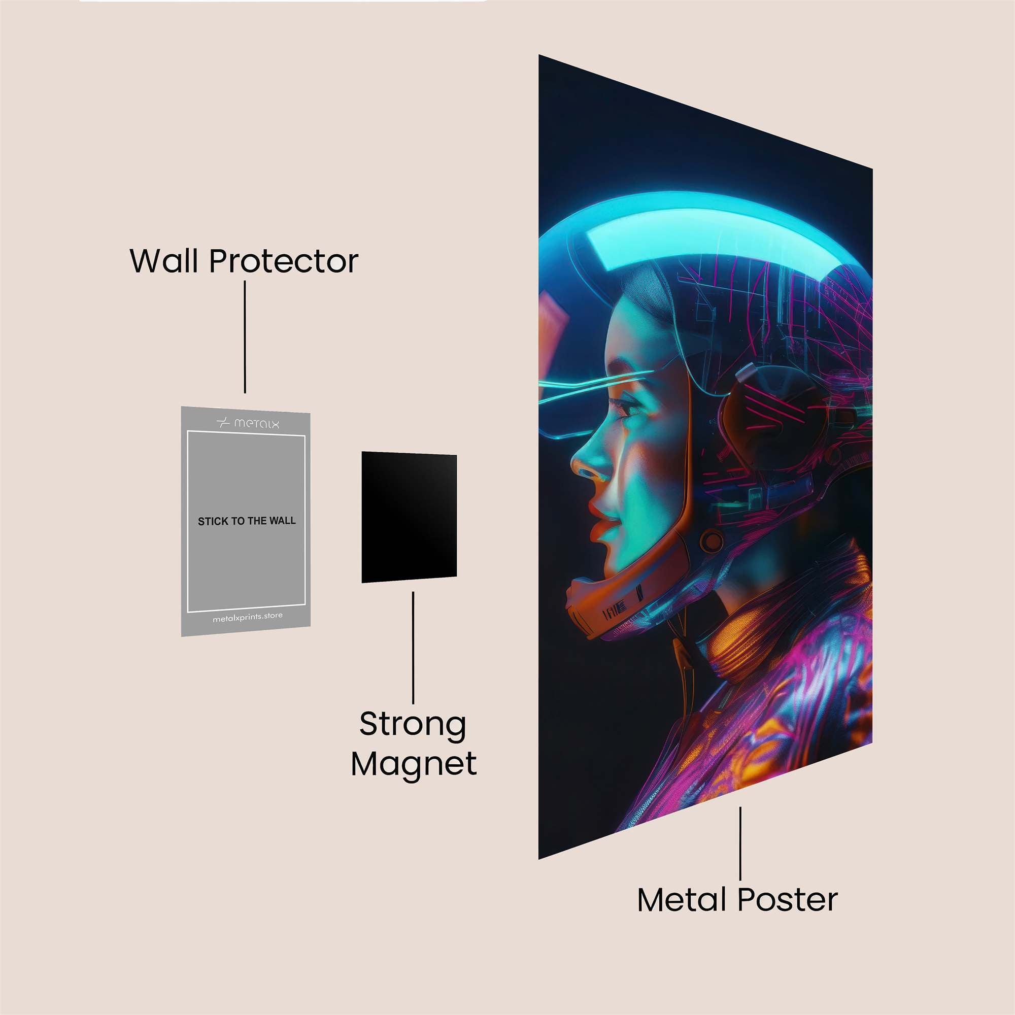 Psychedelic Dawn Safe Wall Magnetic / M