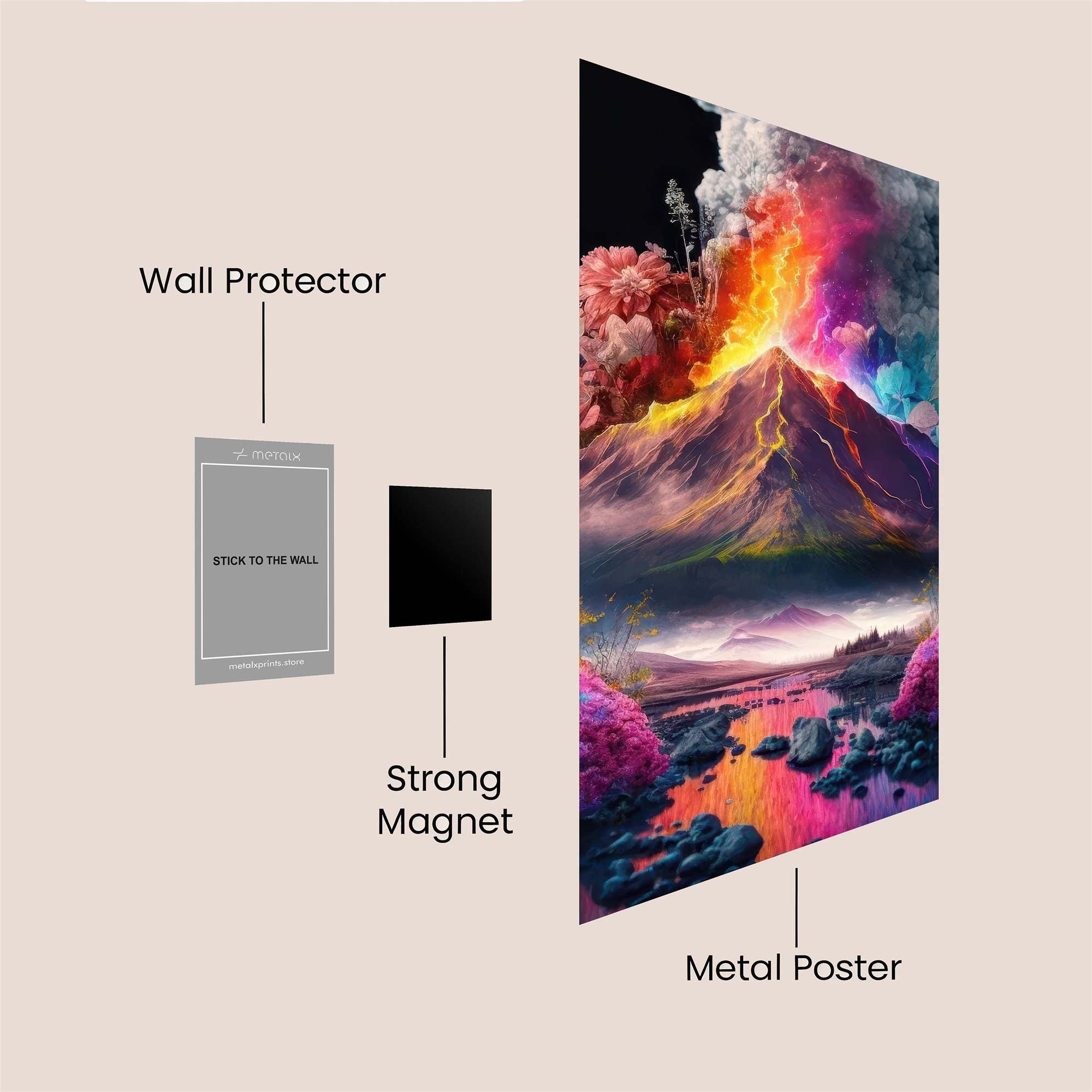 NeonBlossom Safe Wall Magnetic / M
