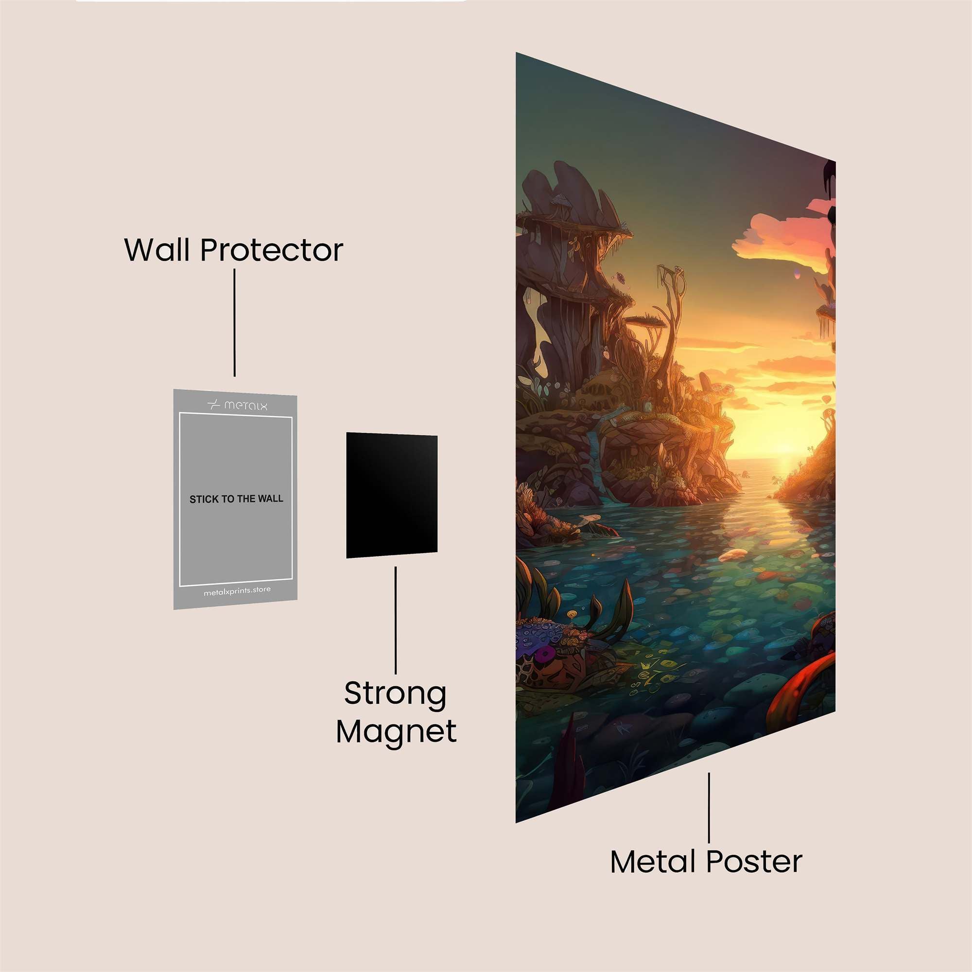 Floral Guardian Safe Wall Magnetic / M