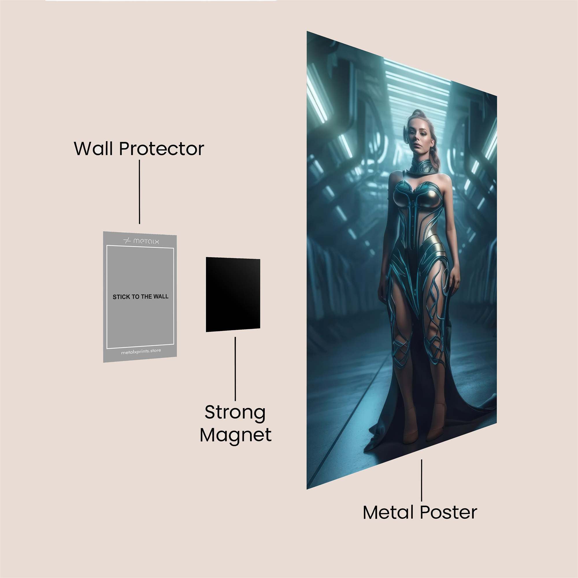 Neon Blossom Safe Wall Magnetic / M