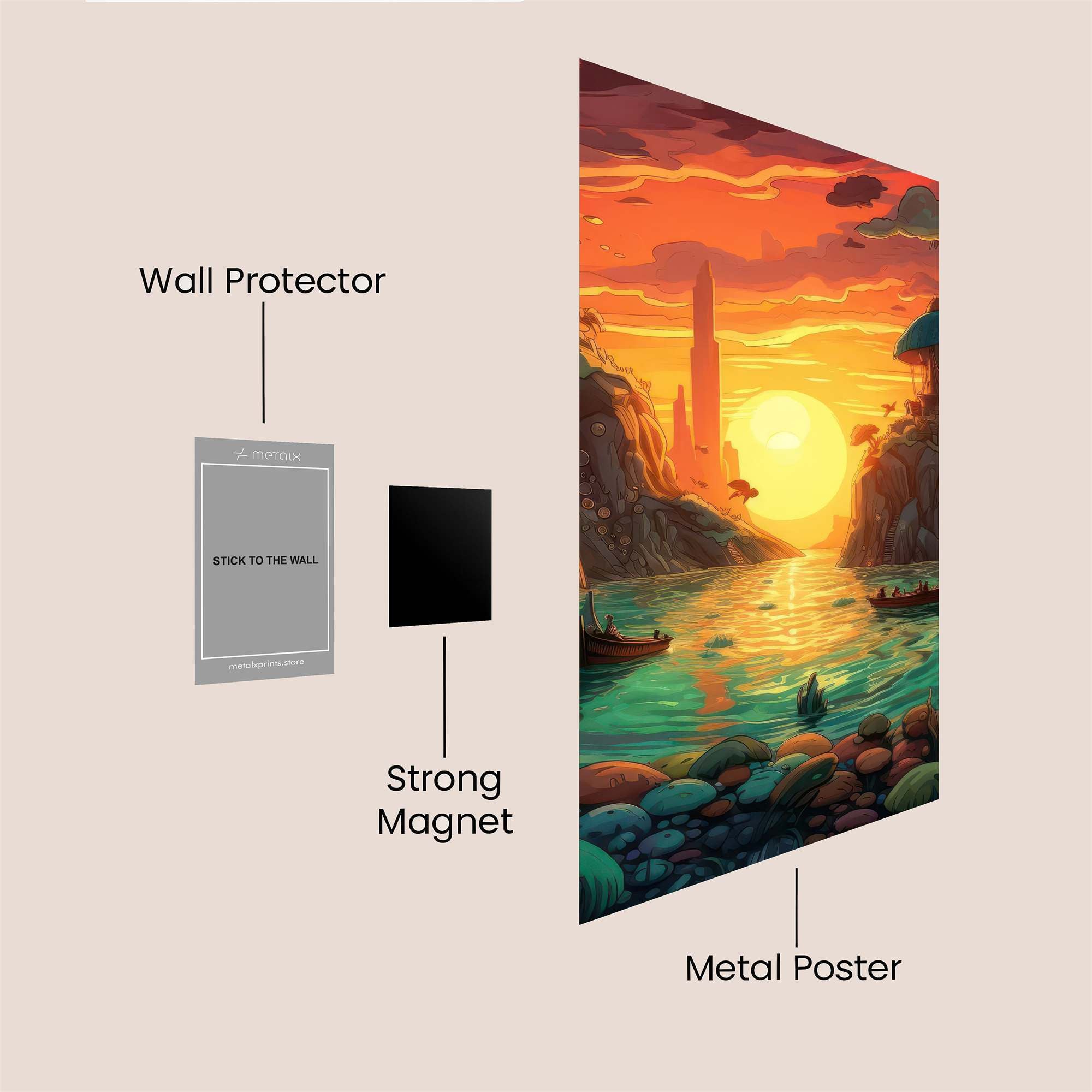 Floral Fantasy Safe Wall Magnetic / M