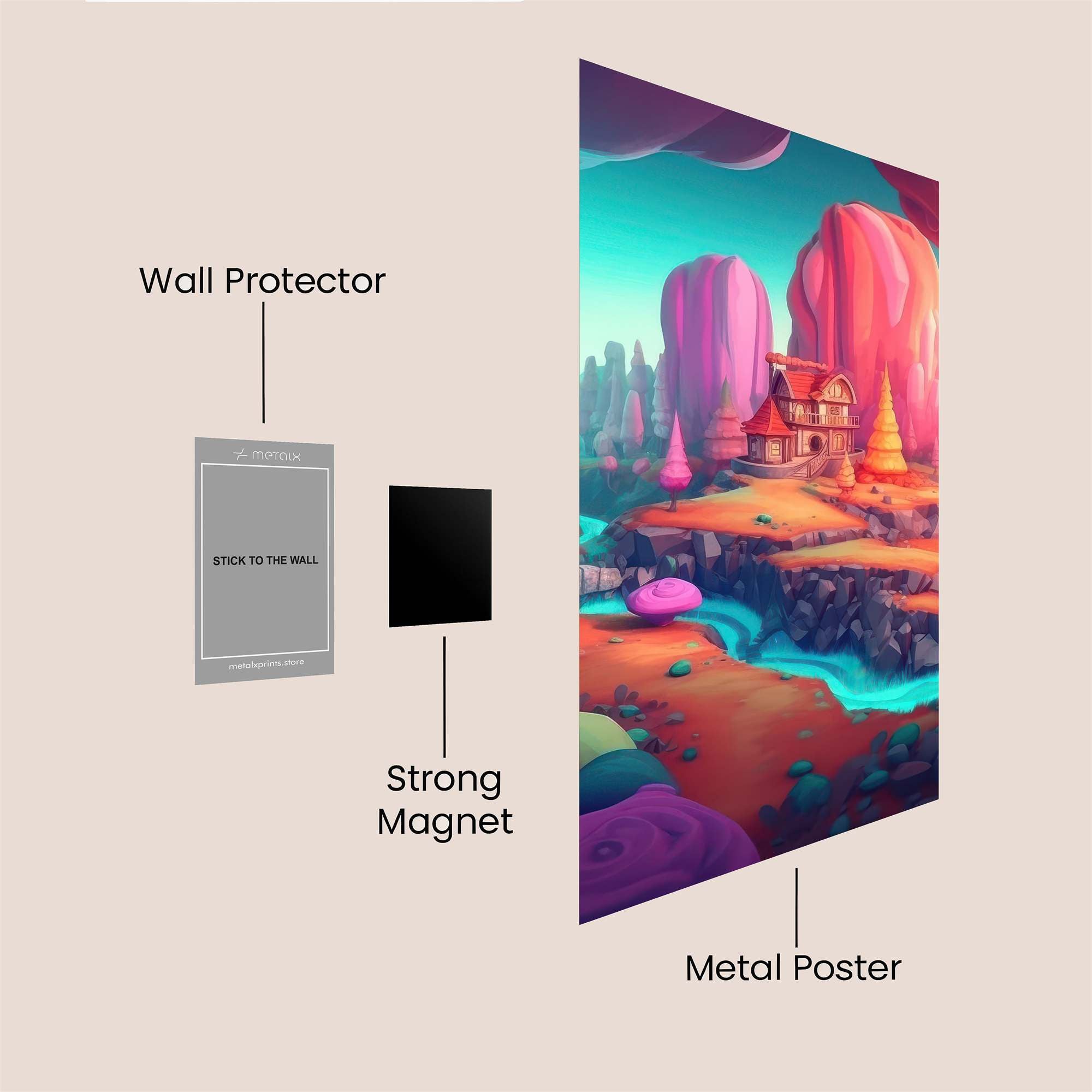 Fantasy Whimsy Safe Wall Magnetic / M