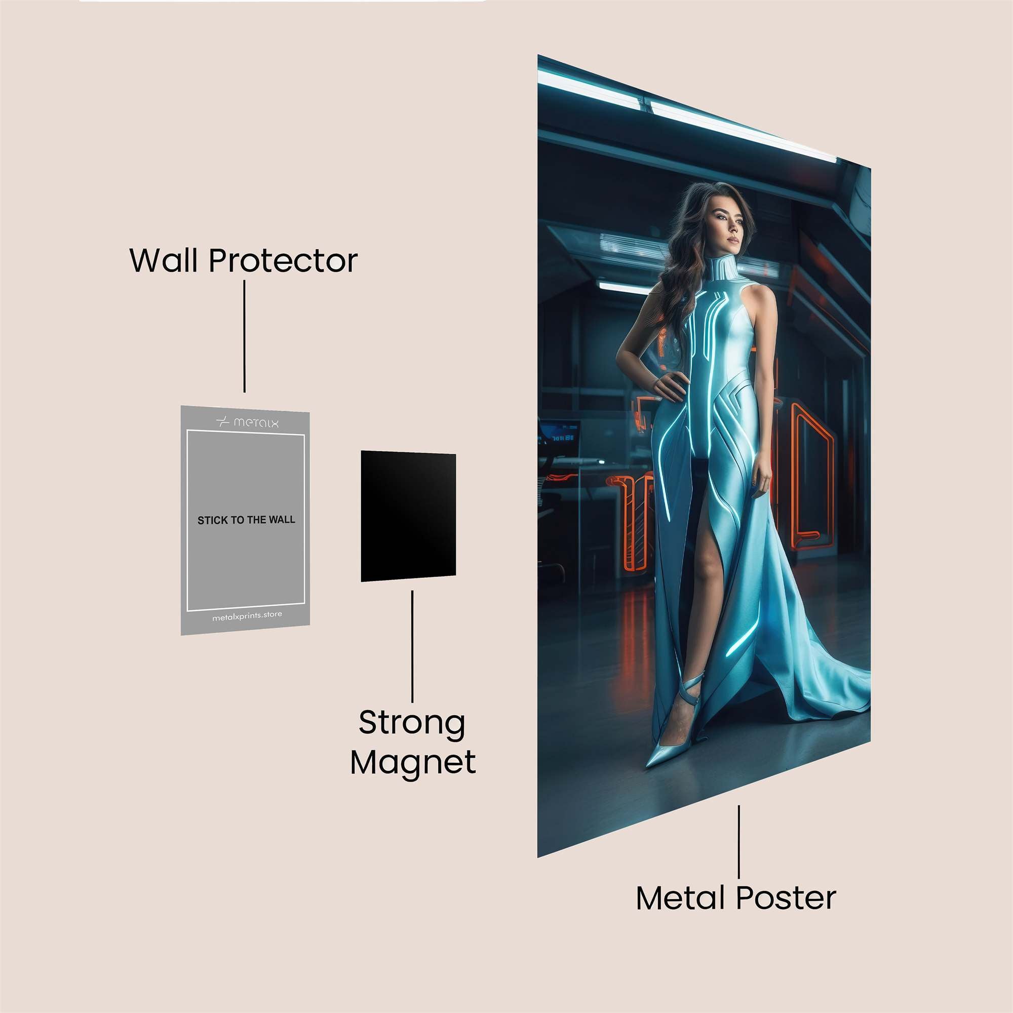 Floral Serenity Safe Wall Magnetic / M