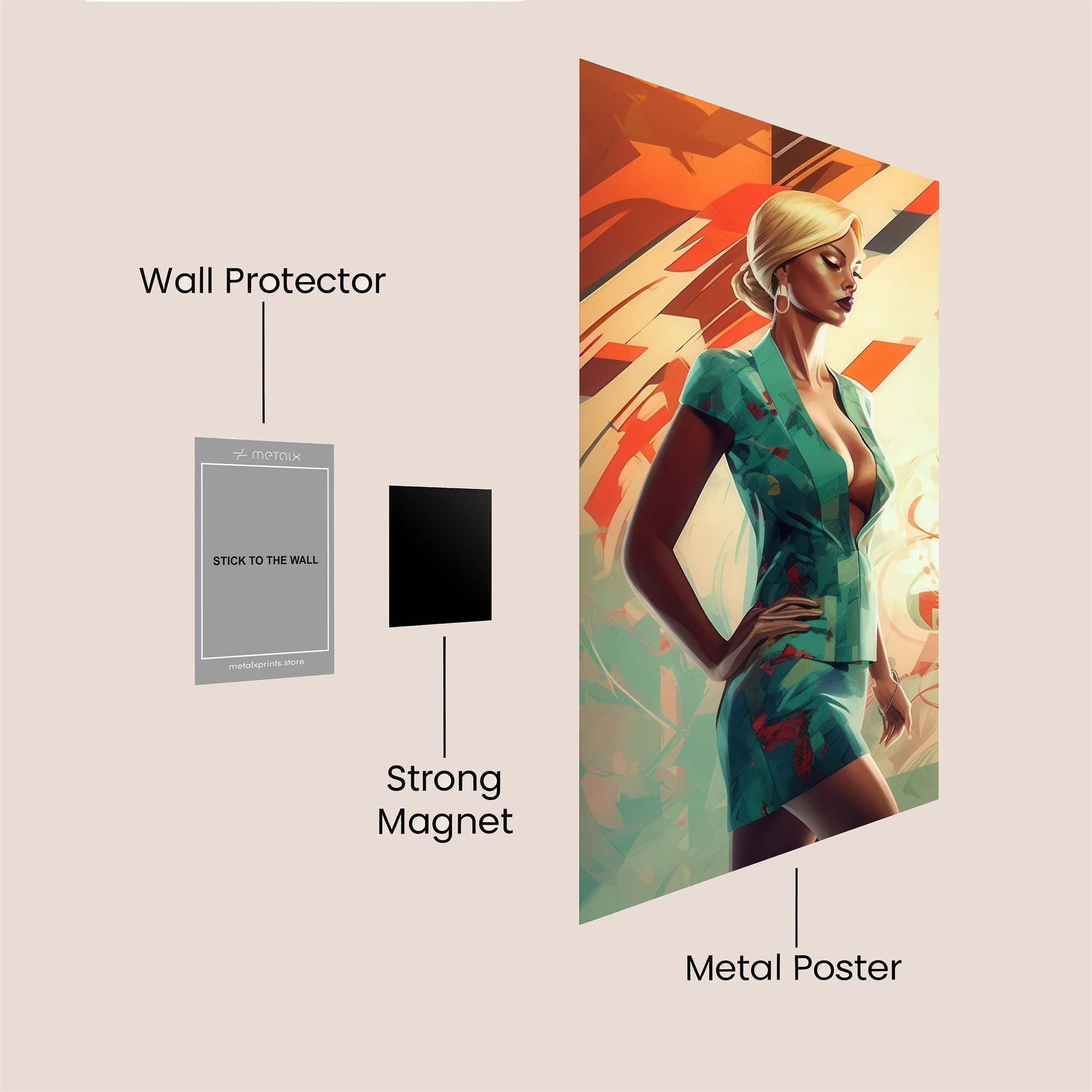 Floral Fantasy Safe Wall Magnetic / M