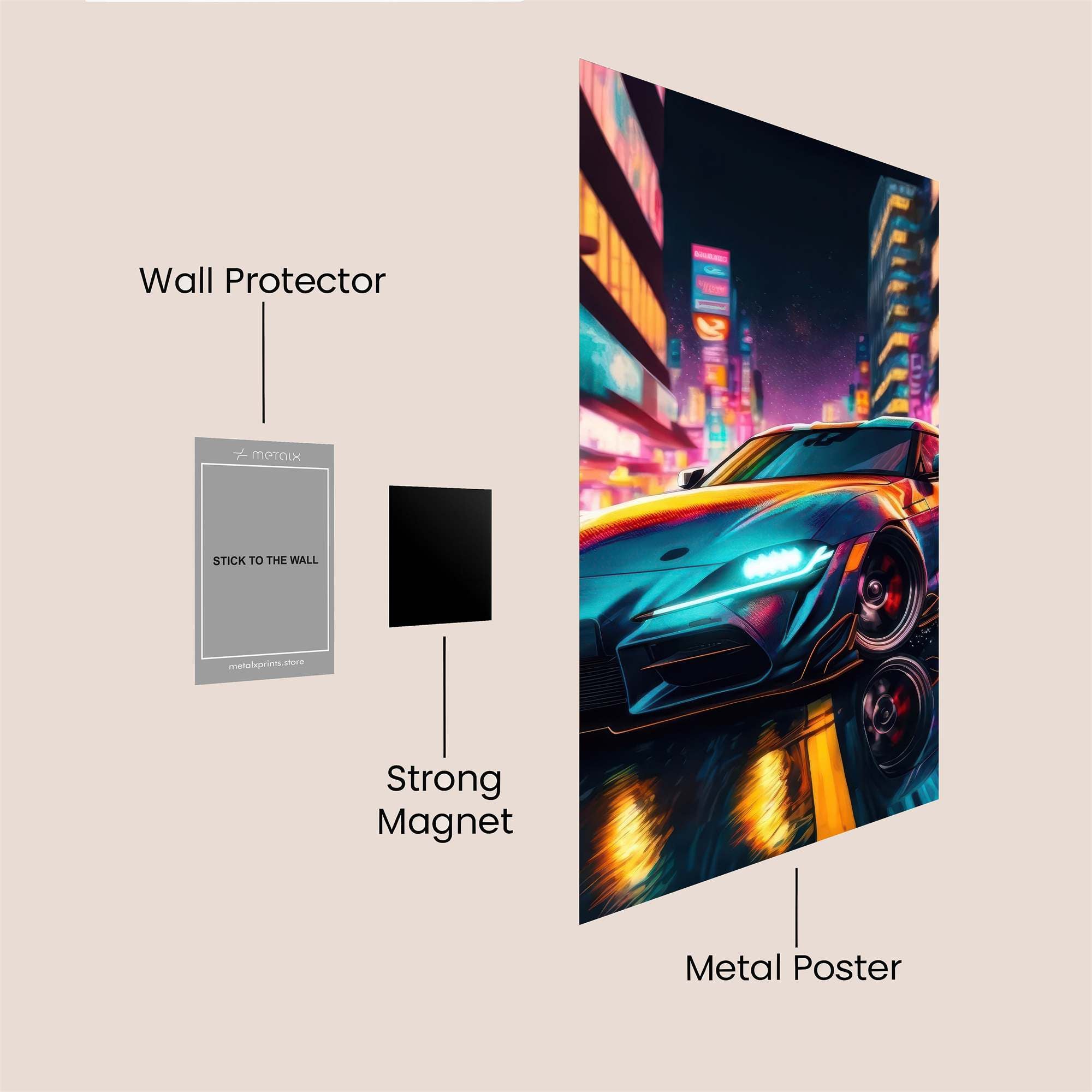 Neon Blossom Safe Wall Magnetic / M