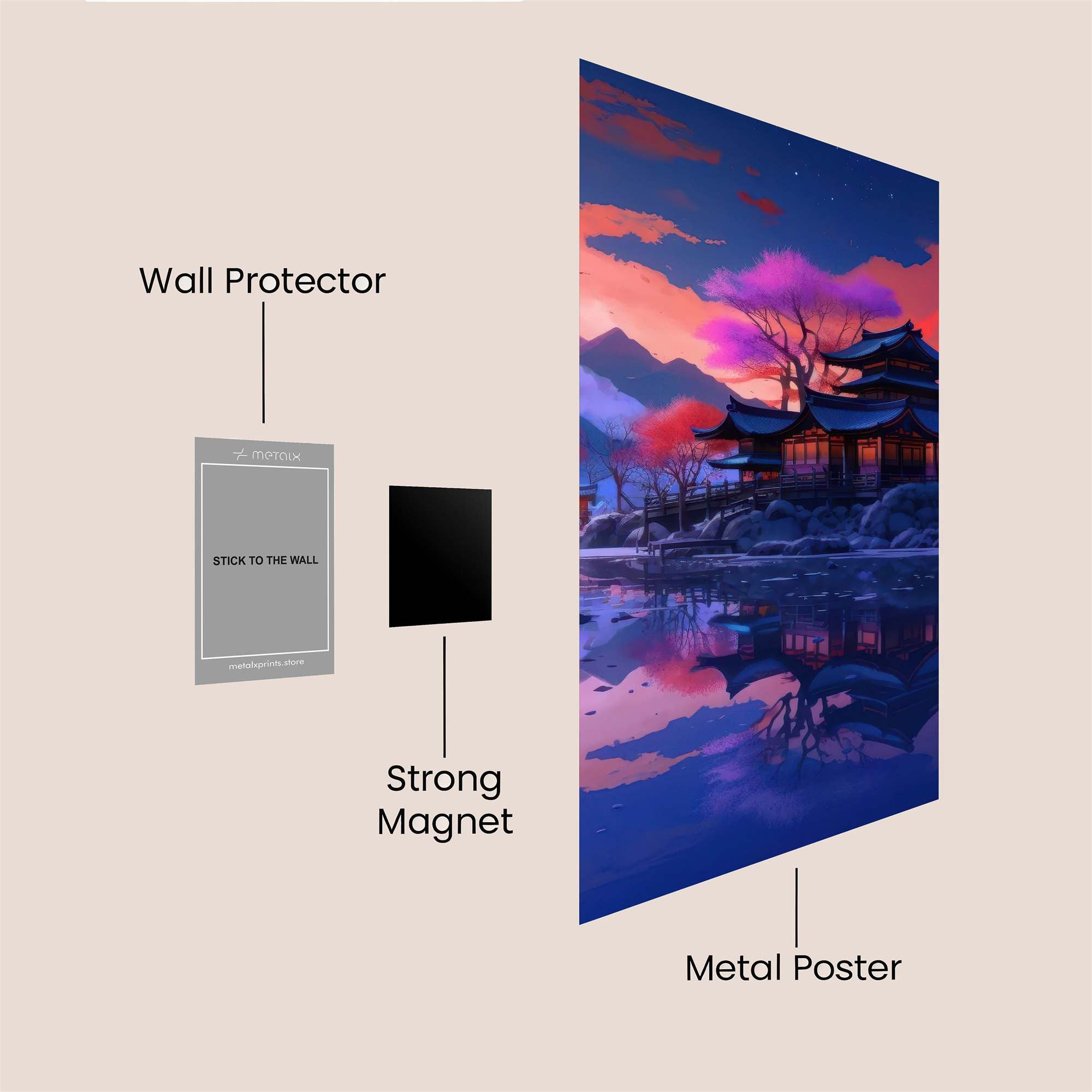 Floral Fantasy Safe Wall Magnetic / M