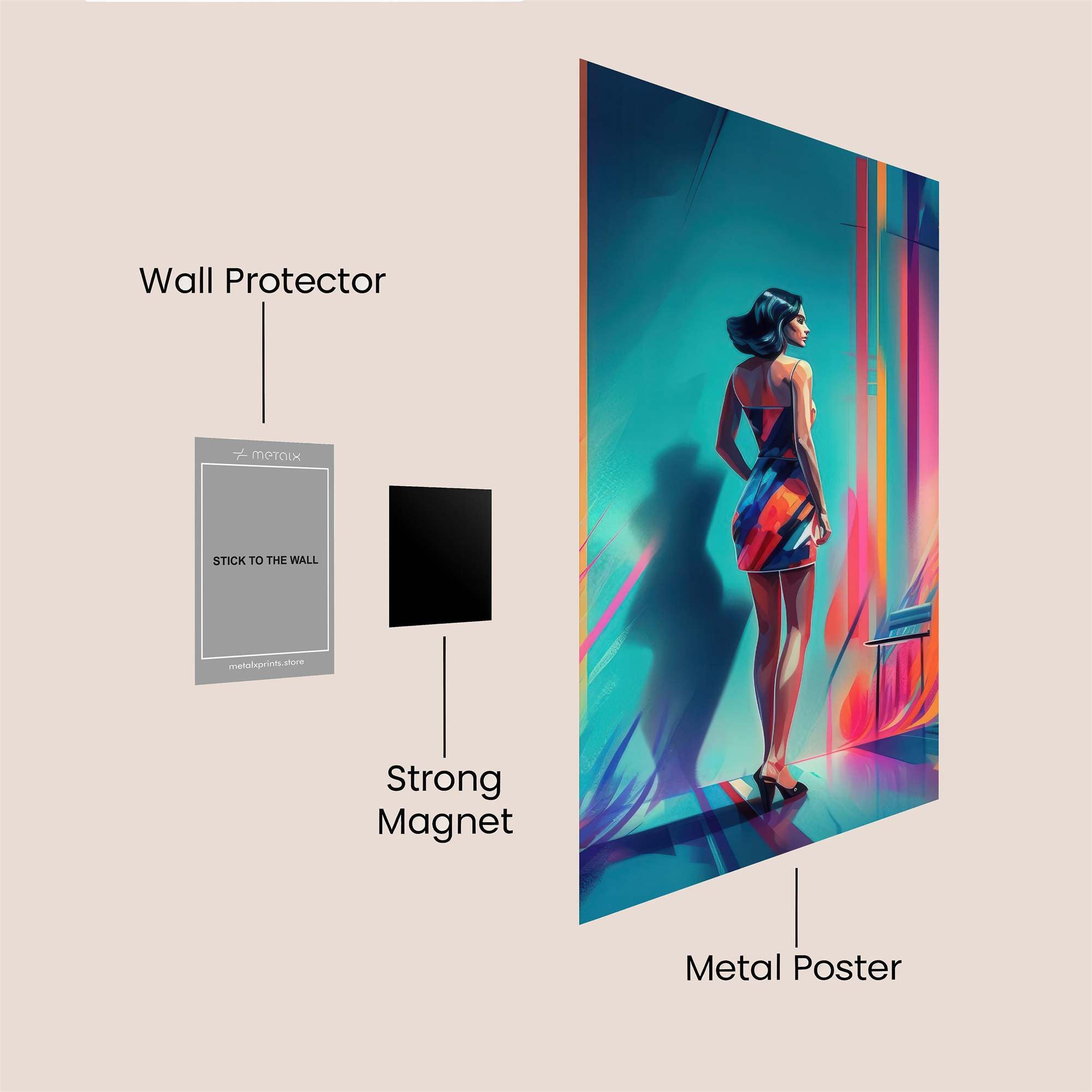 Floral Fantasy Safe Wall Magnetic / M