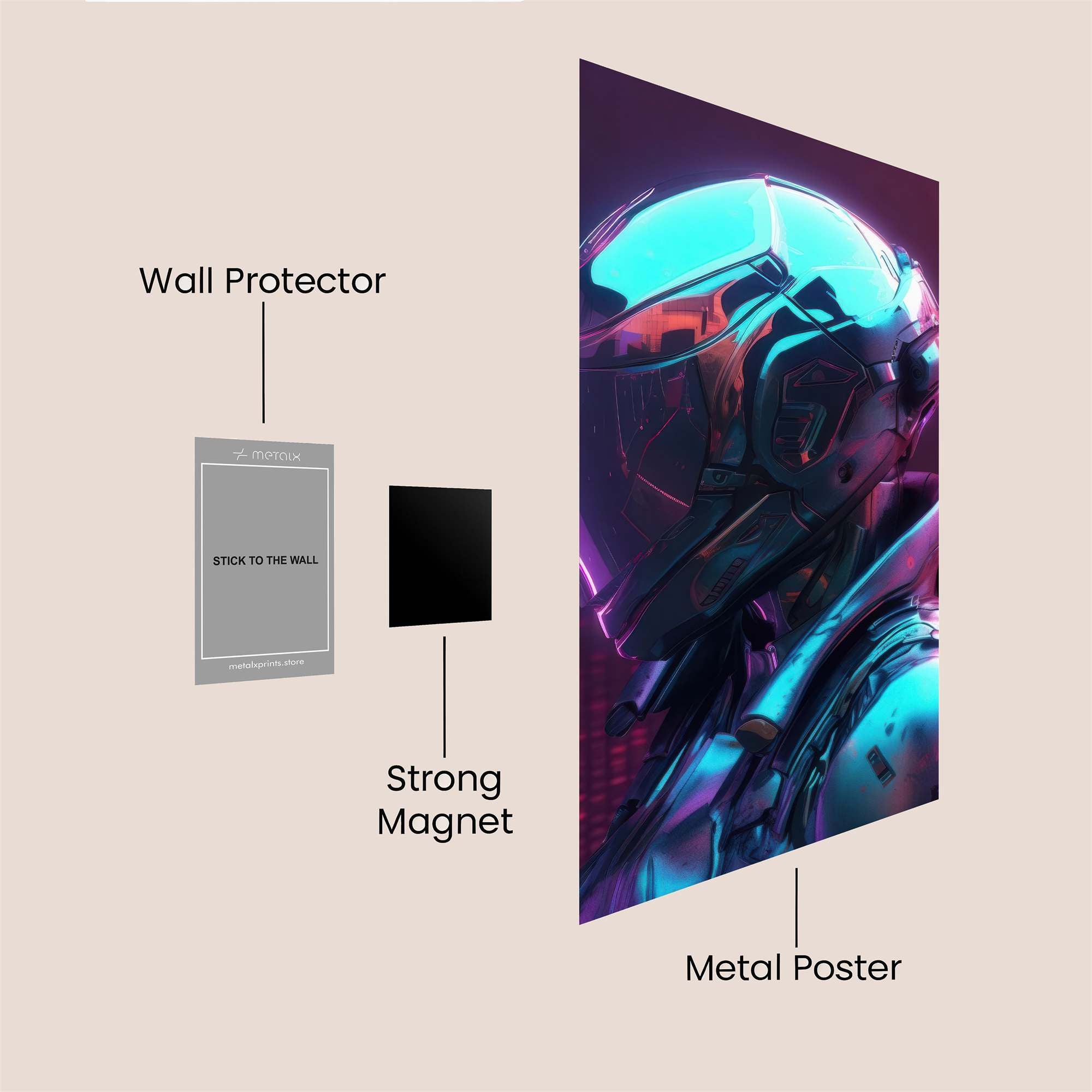 Robot Whimsy Safe Wall Magnetic / M