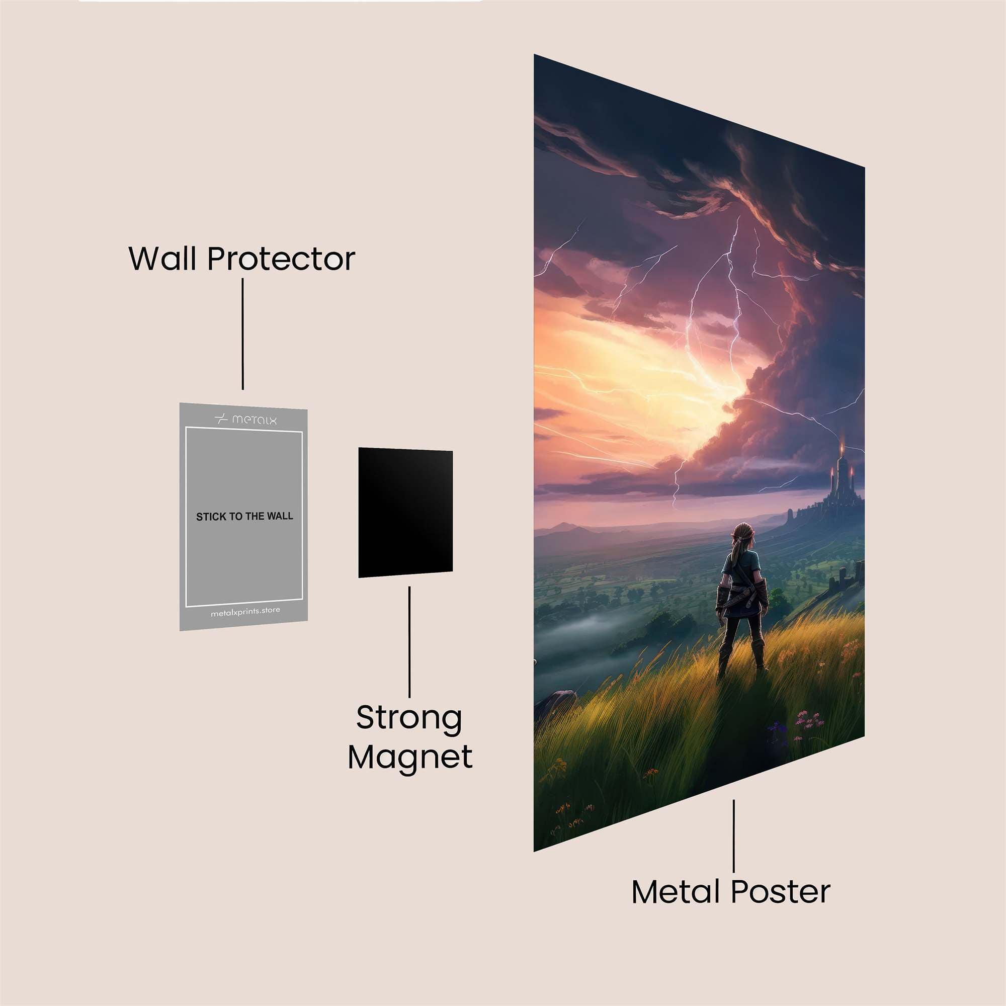Floral Dreamscape Safe Wall Magnetic / M