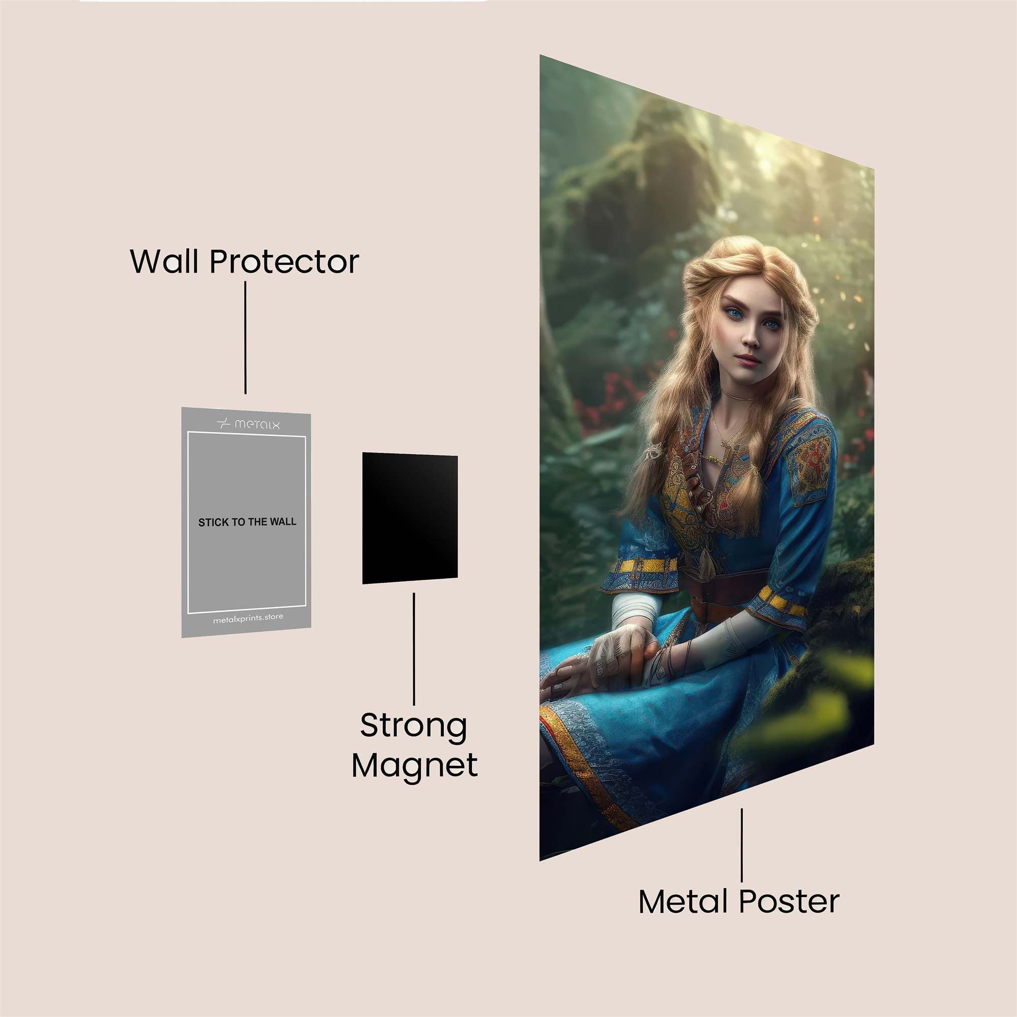 Floral Fantasy Safe Wall Magnetic / M