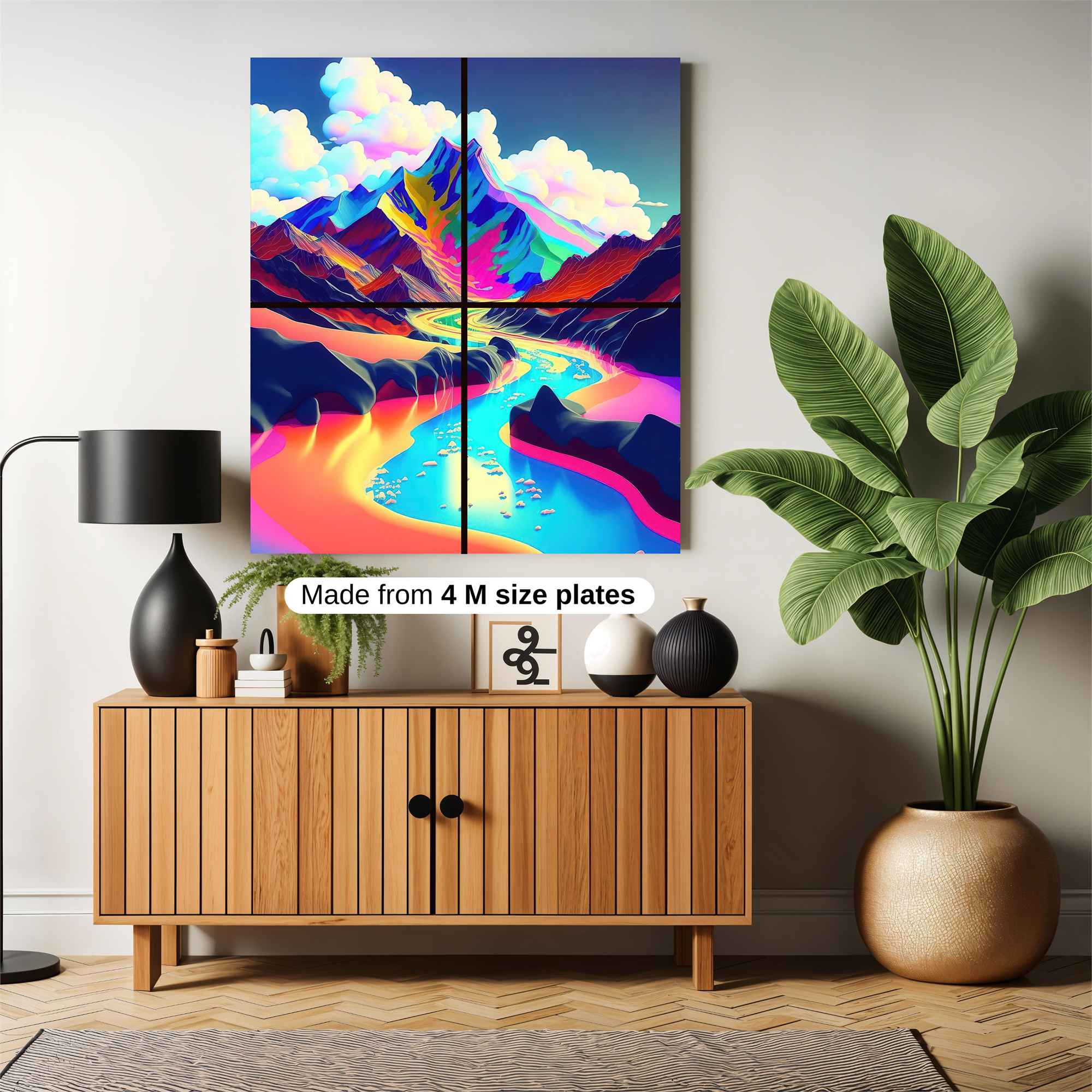 Floral Mosque Safe Wall Magnetic / M