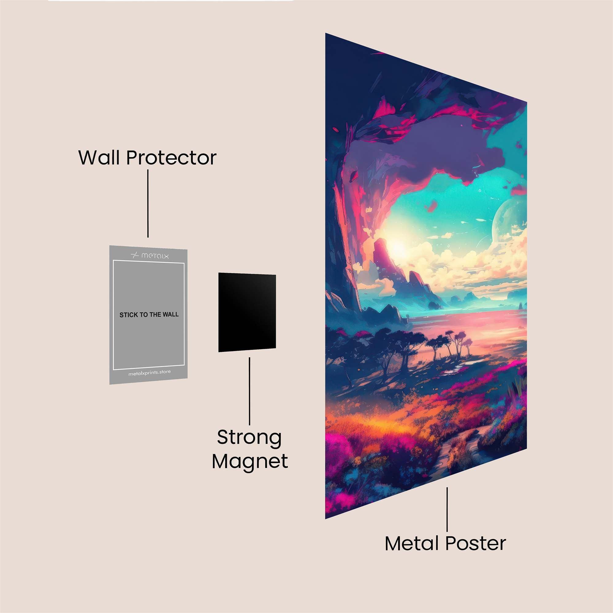 Pagoda Dreamscape Safe Wall Magnetic / M