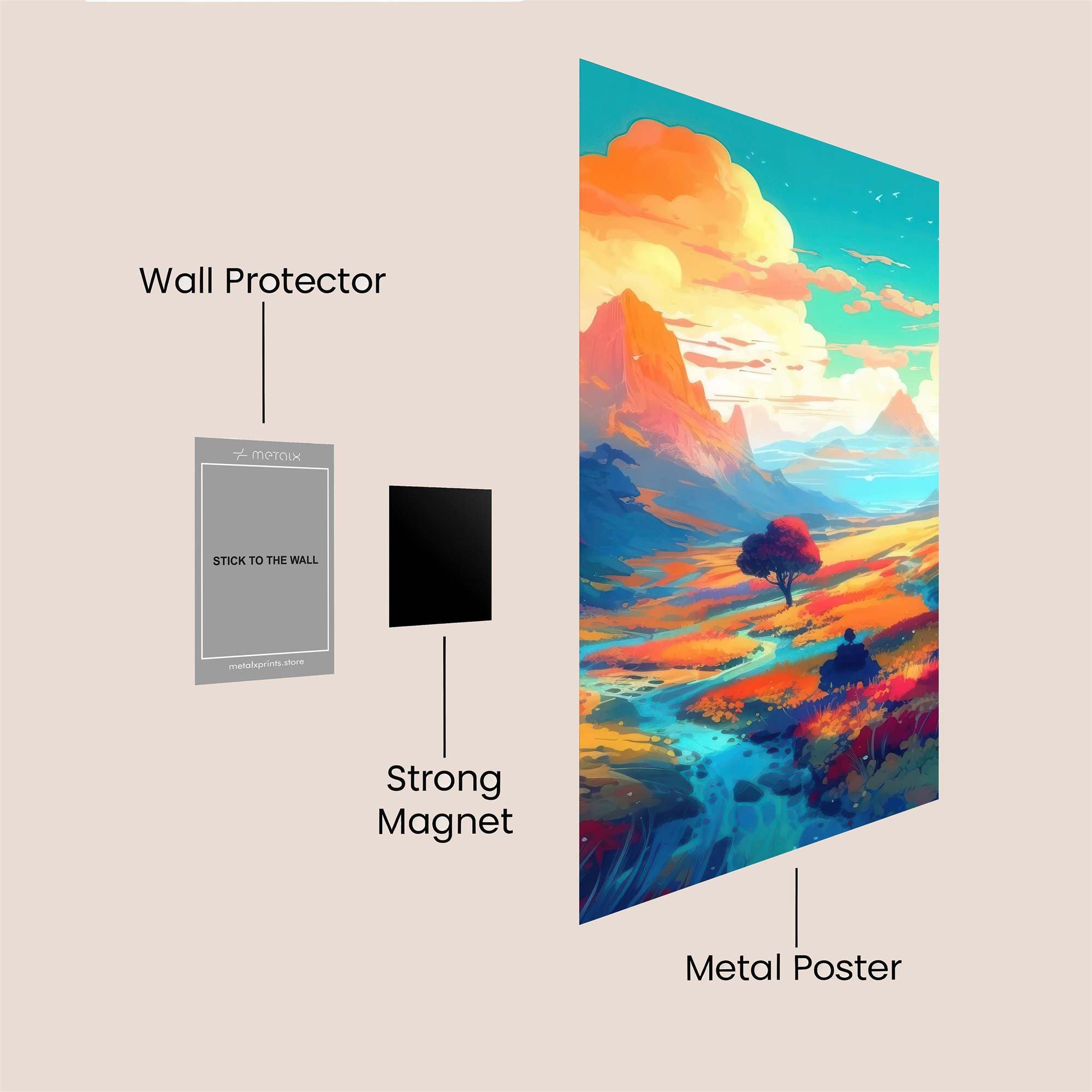FloralDreamscape Safe Wall Magnetic / M