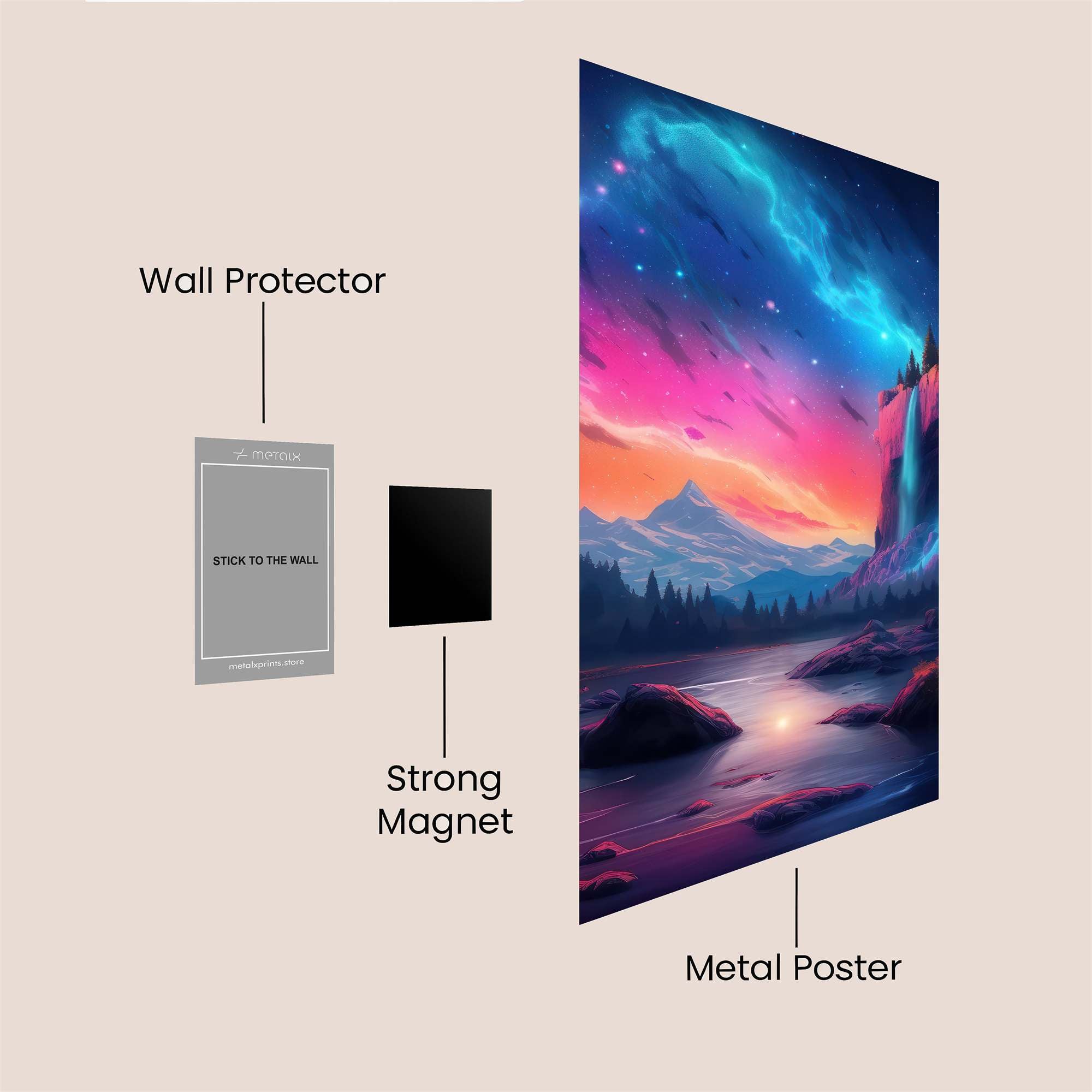 Floral Fantasy Safe Wall Magnetic / M