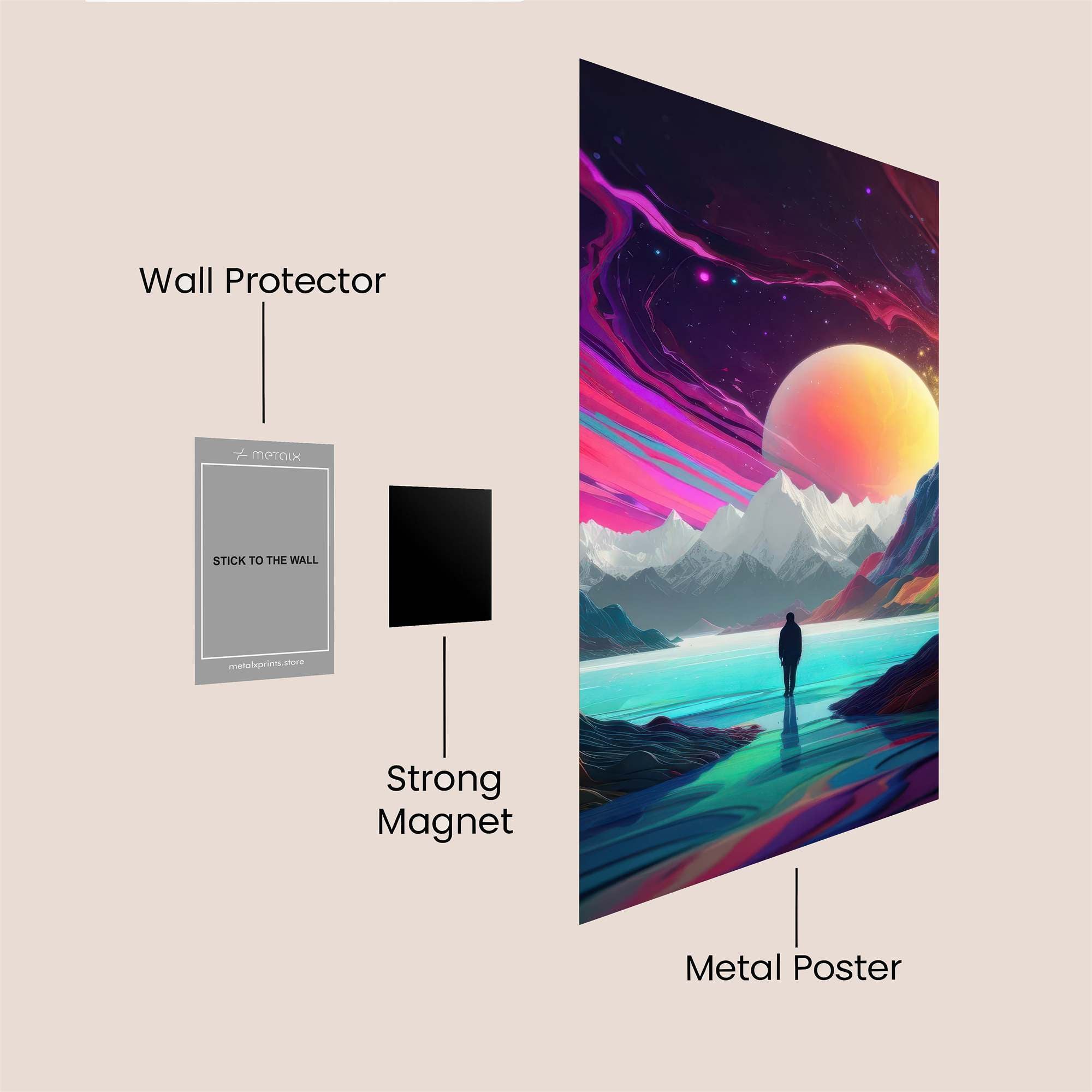 Floral Dreamscape Safe Wall Magnetic / M