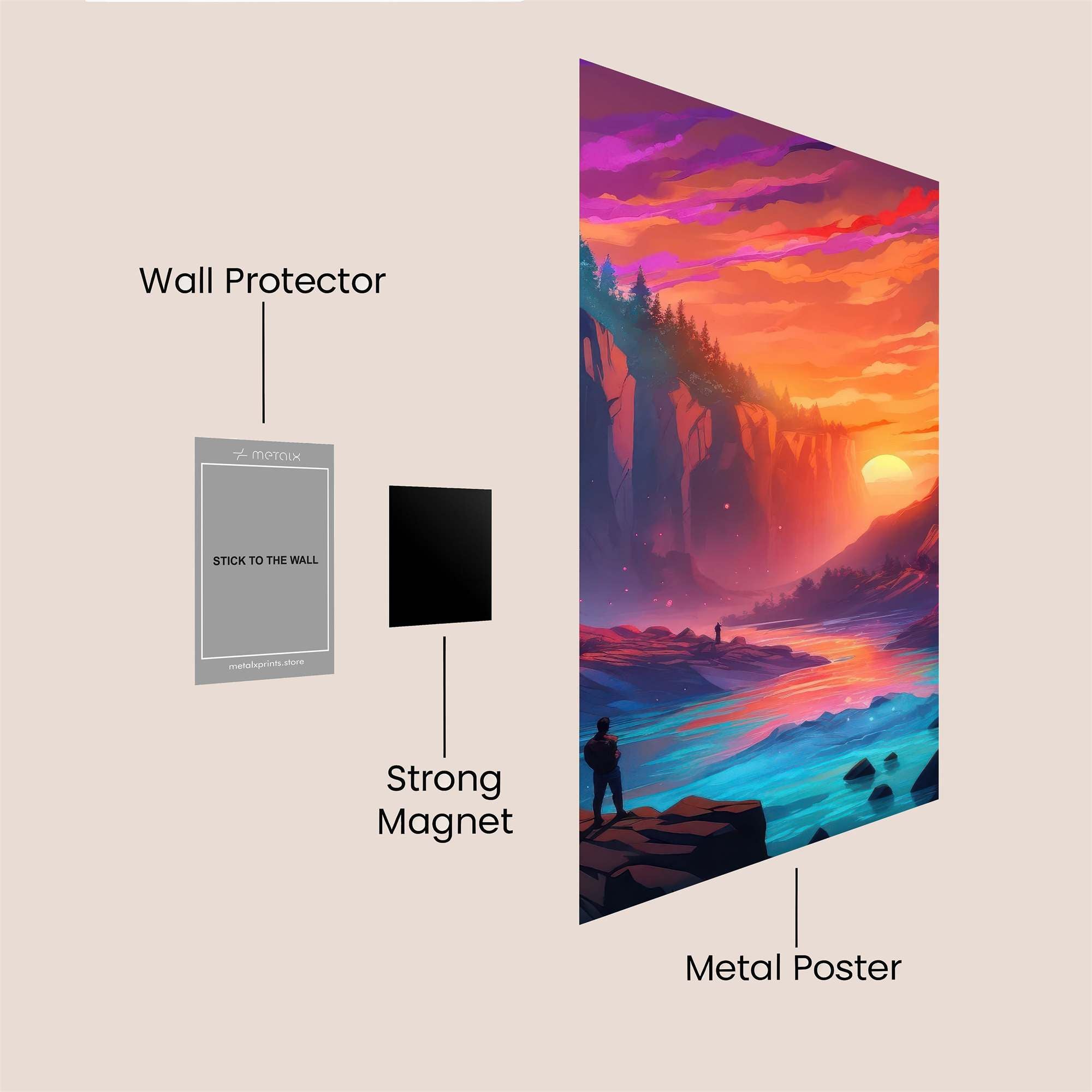 Floral Fantasy Safe Wall Magnetic / M