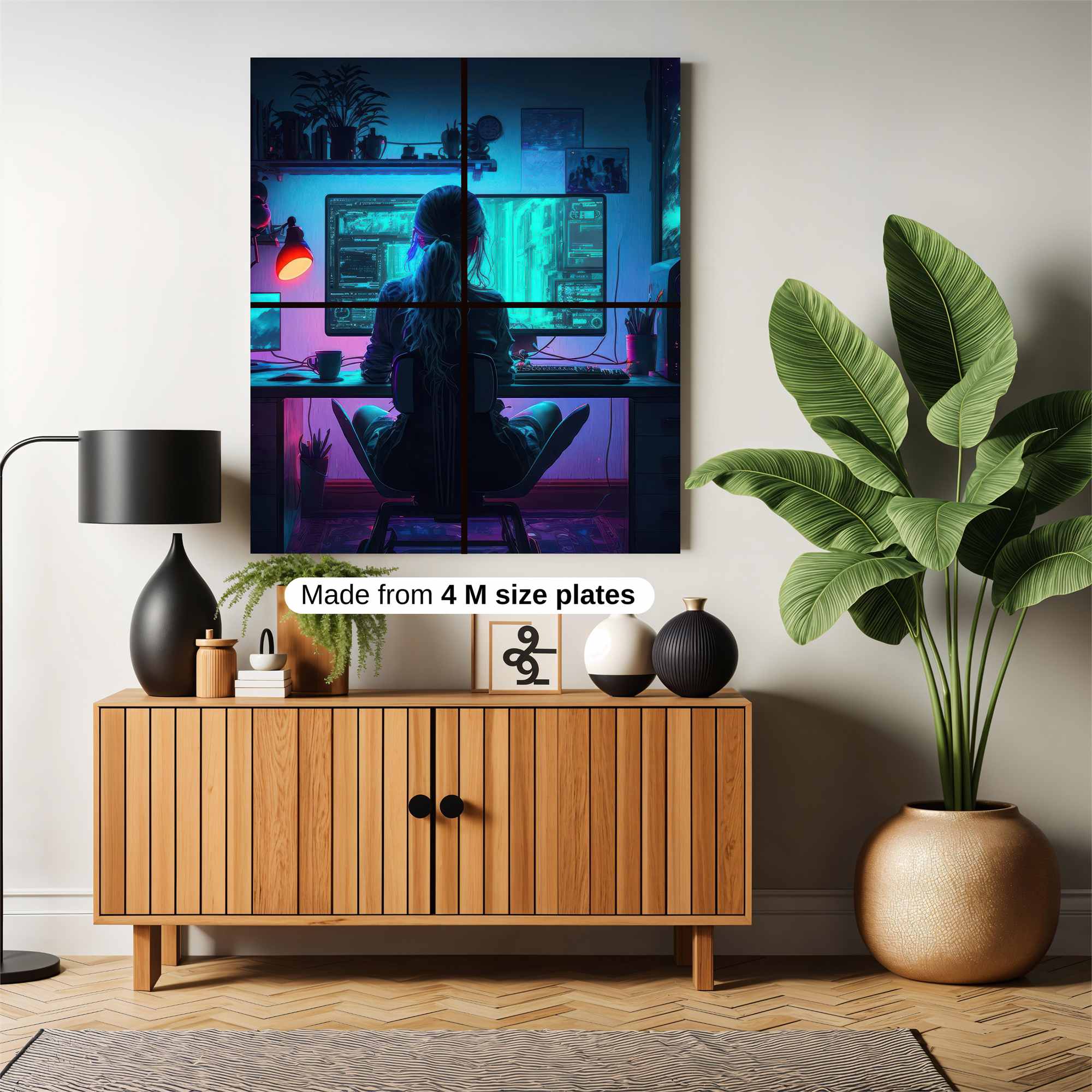 Floral Serenity Safe Wall Magnetic / M