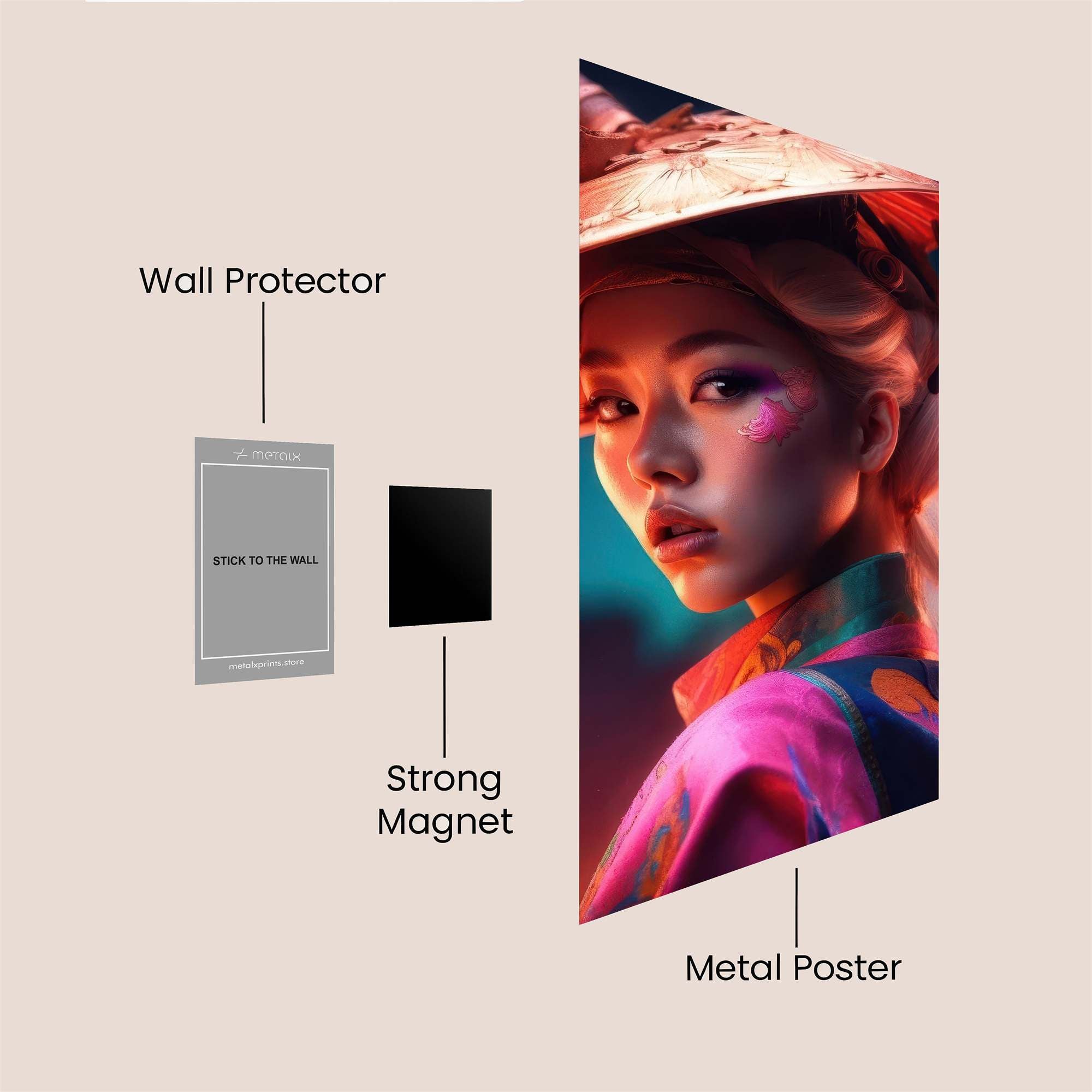 Floral Serenity Safe Wall Magnetic / M